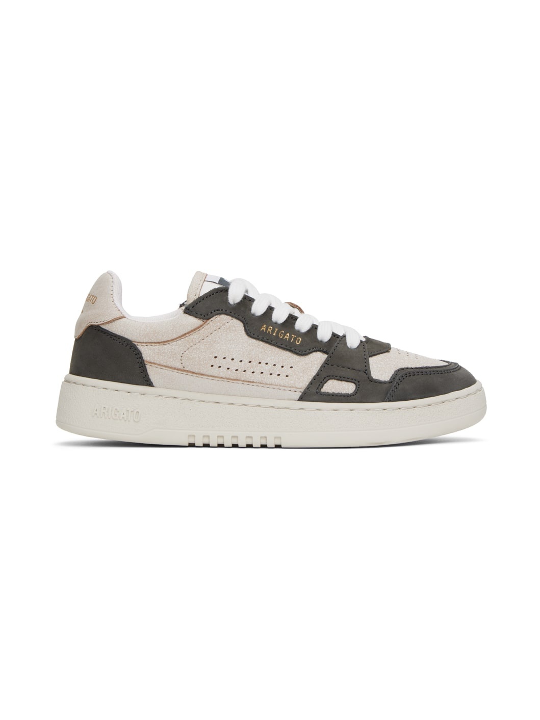 Beige & Gray Dice Lo Sneakers - 1