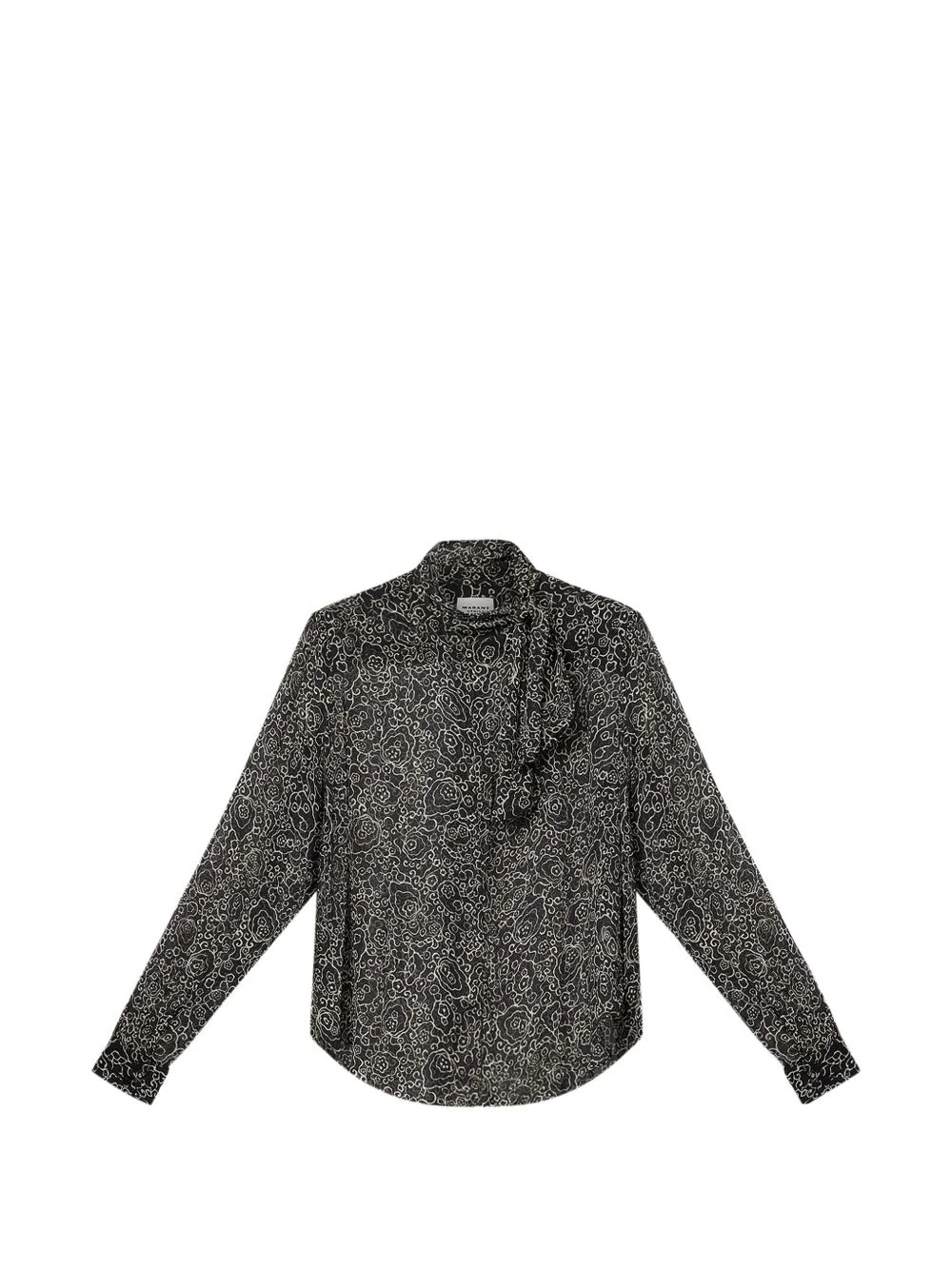 pussy-bow print leona top - 1