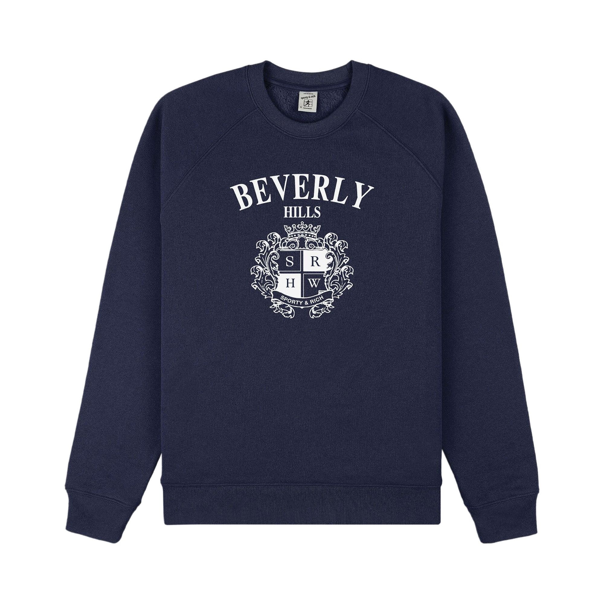 Sporty & Rich BH Crest Soft Crewneck 'Dark Navy' - 1