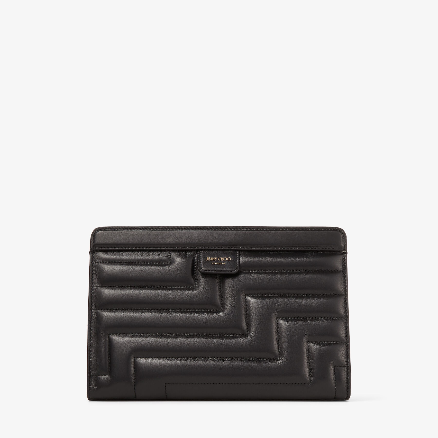 Varenne Avenue Pouch
Black Avenue Nappa Leather Pouch Bag with Light Gold JC Emblem - 6