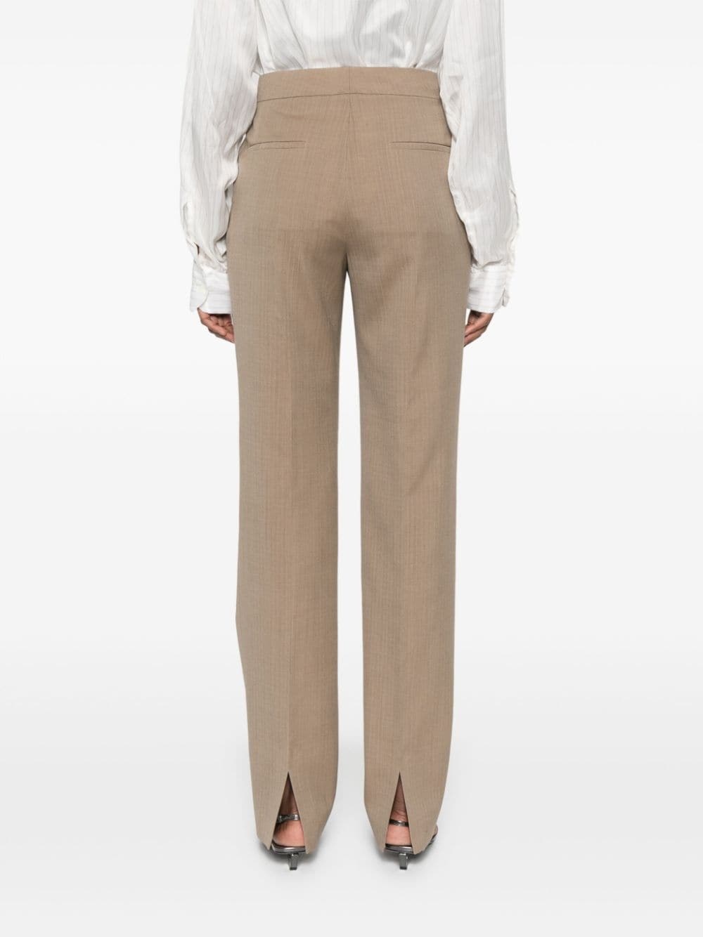 wool ripstop trousers - 4