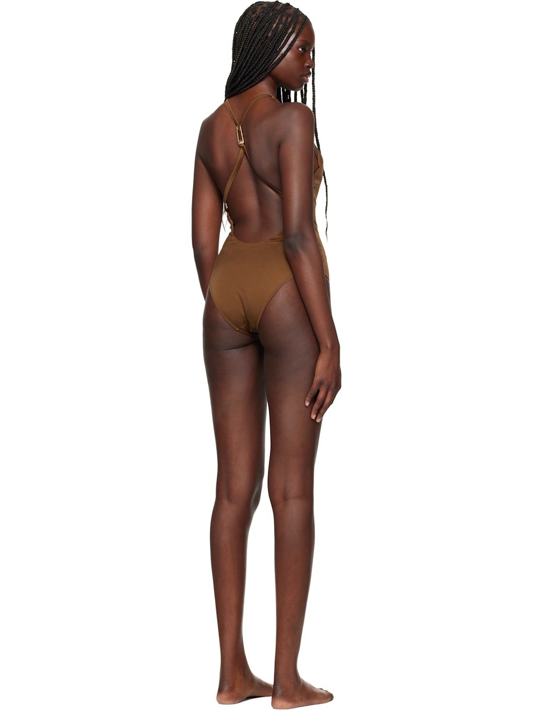 Brown Tex Rodi Modulo Spilla Swimsuit - 3