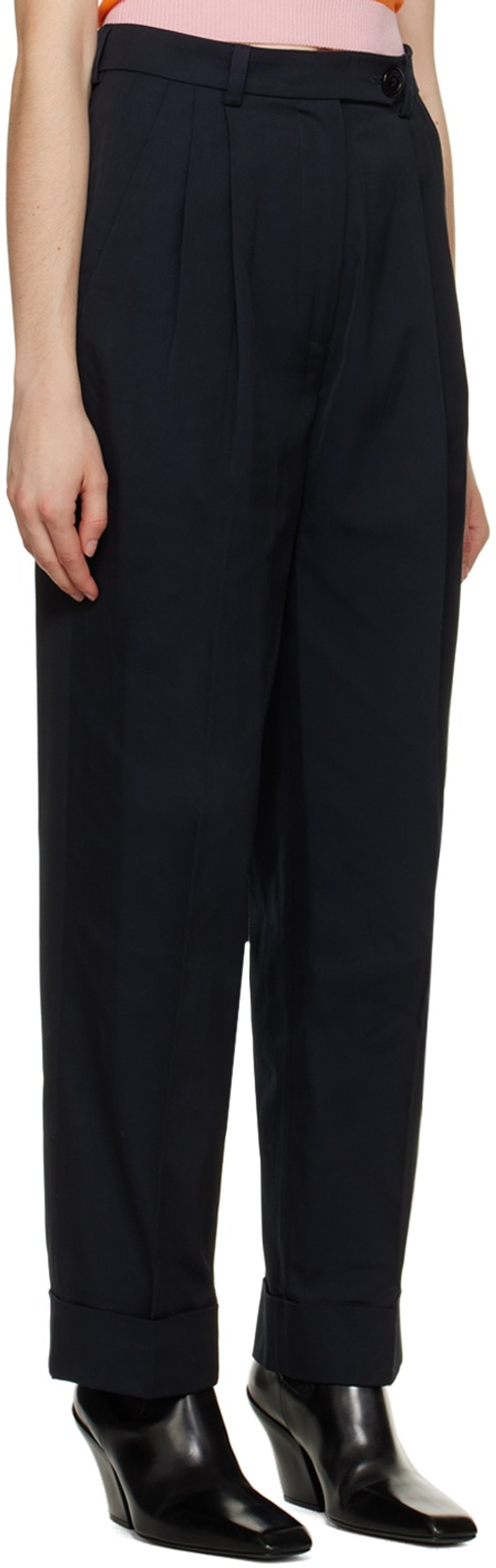 Molly Goddard Navy Dolly Trousers outlook