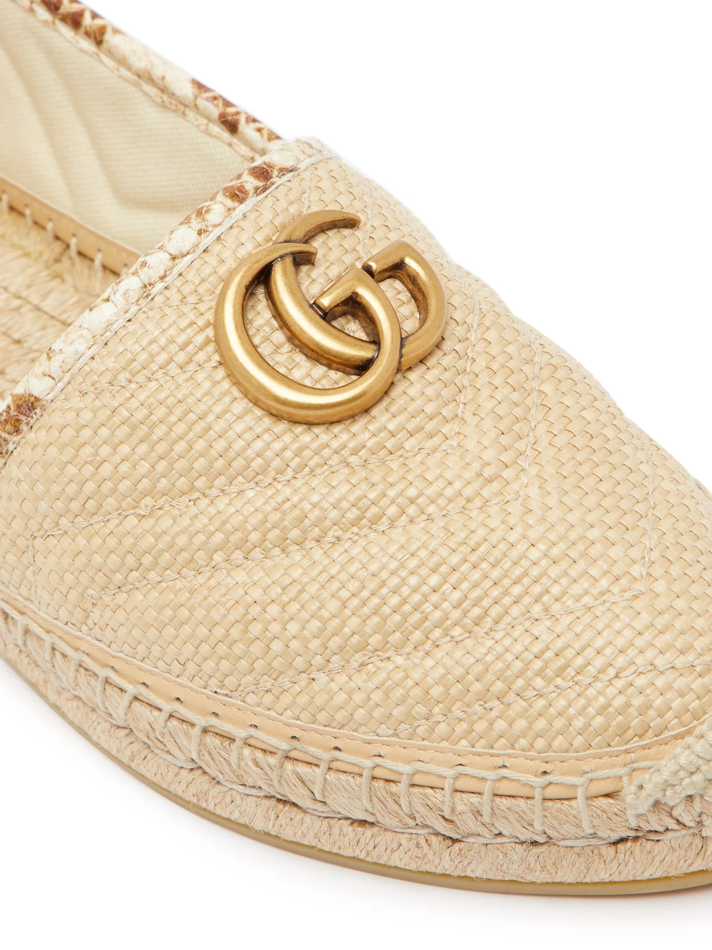 Pilar GG logo raffia espadrilles - 6