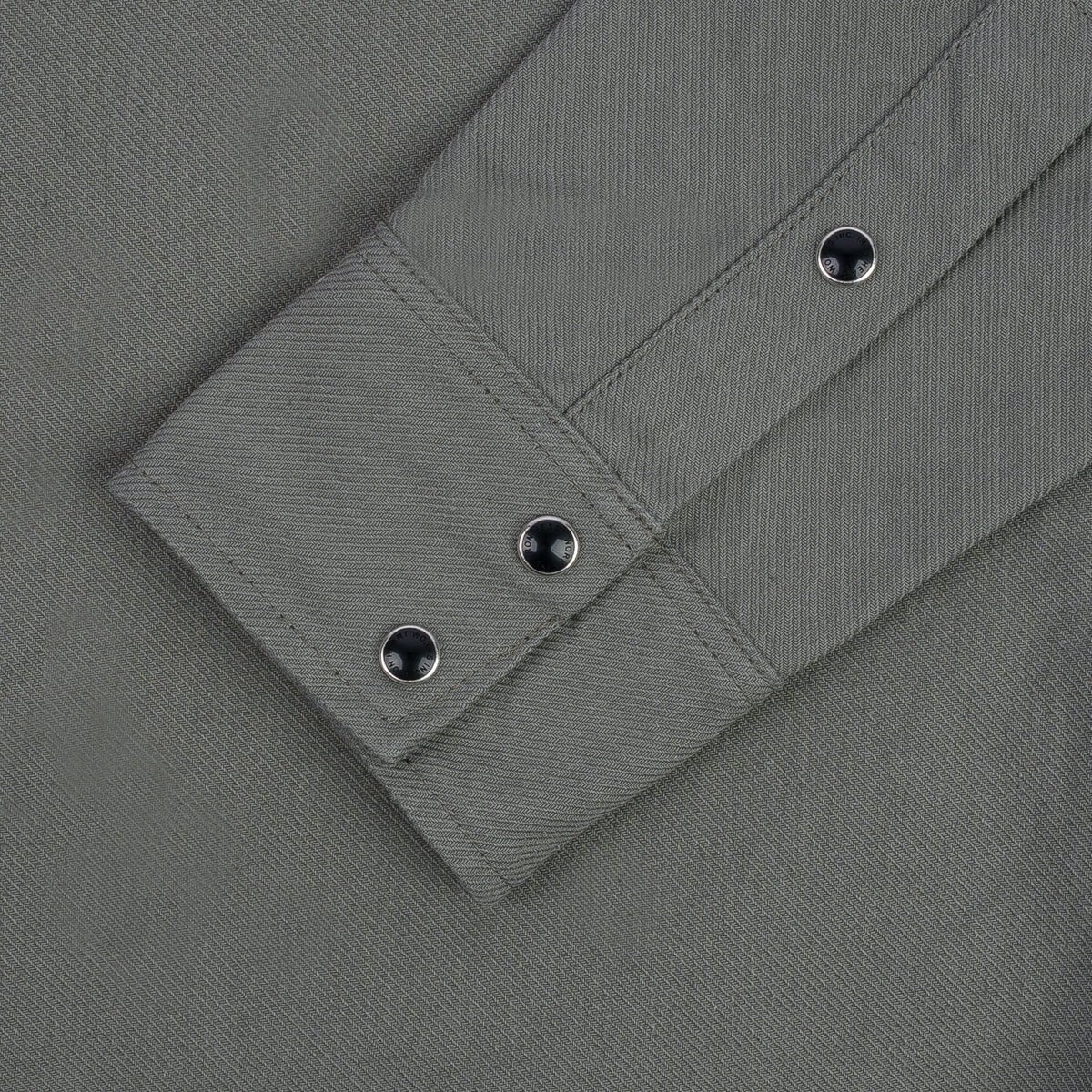 IHSH-235-GRY 13oz Military Serge Western Shirt - Grey - 7