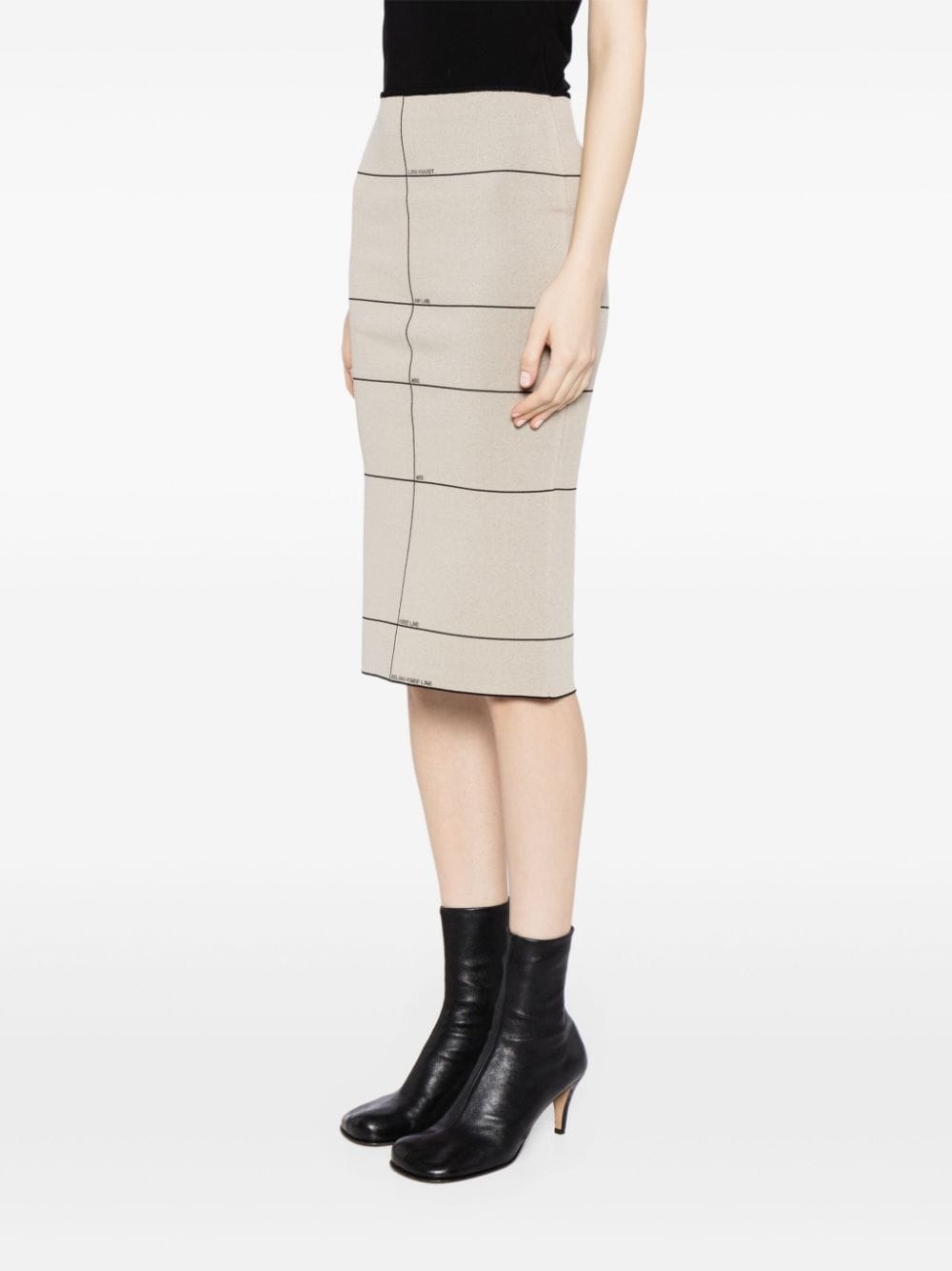 intarsia-knit high-waisted skirt - 3