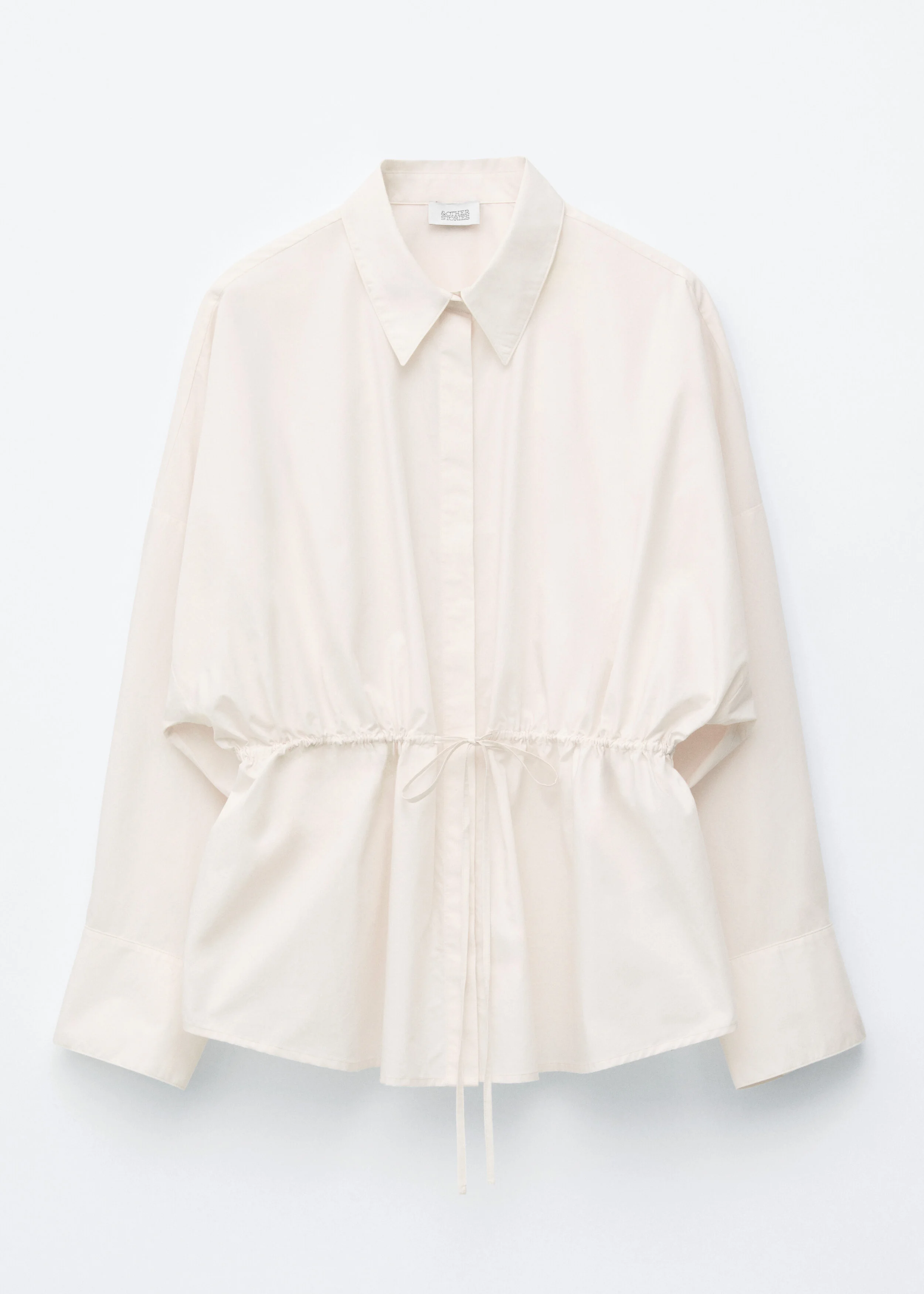 Cotton Poplin Drawstring Shirt - 1