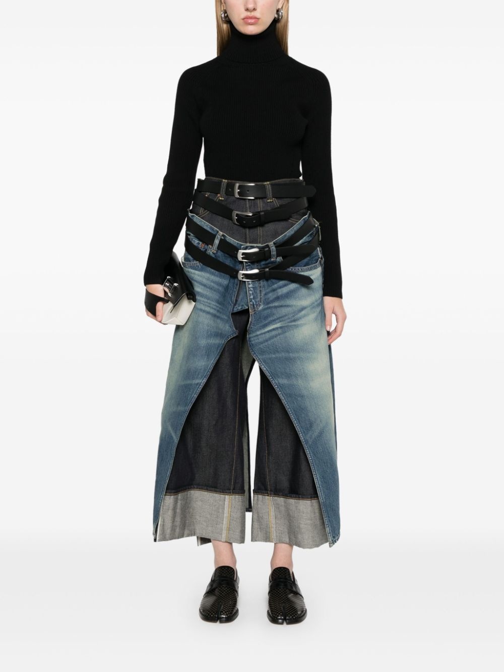 belted jeans - 2