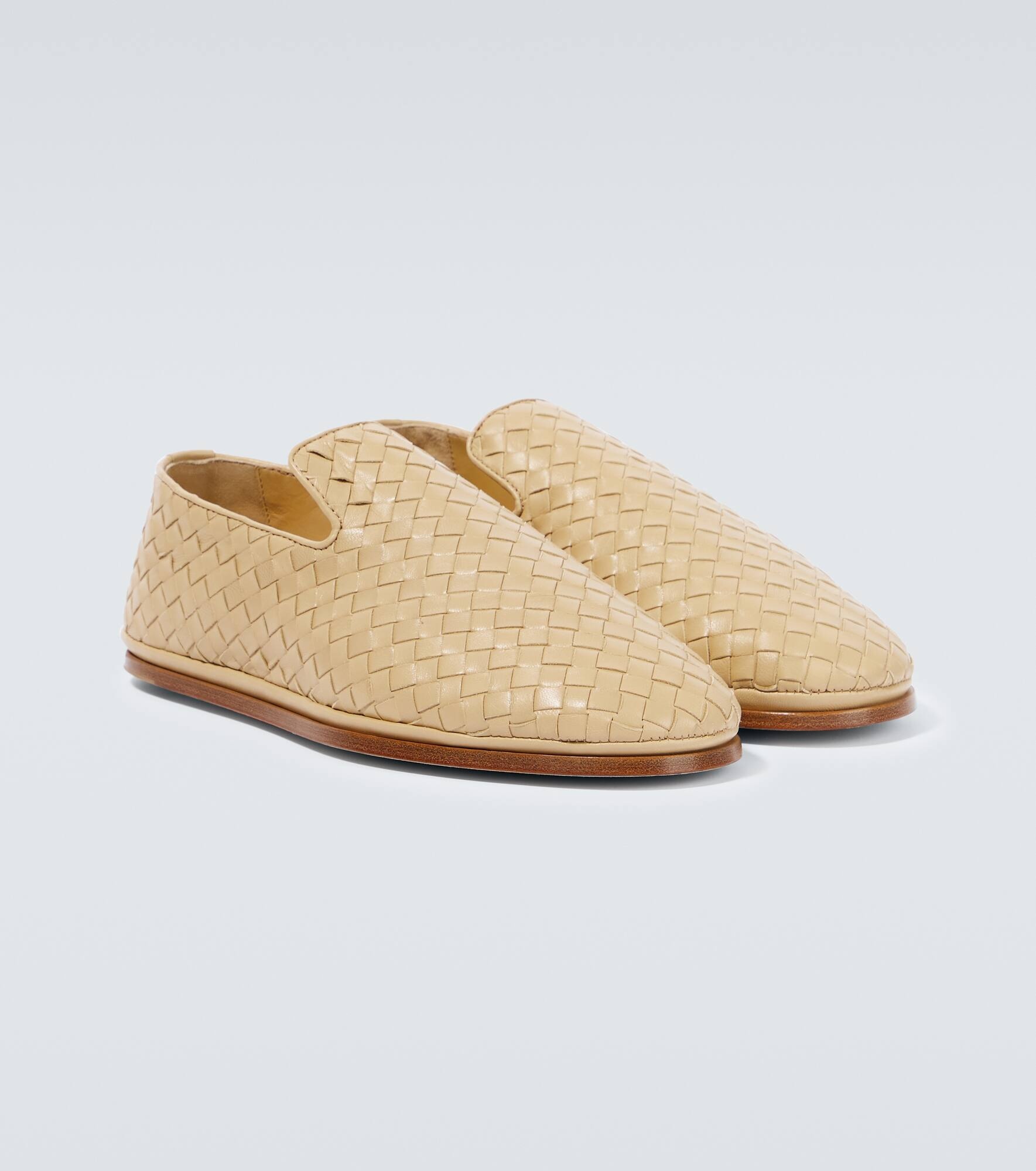 Intrecciato leather loafers - 5