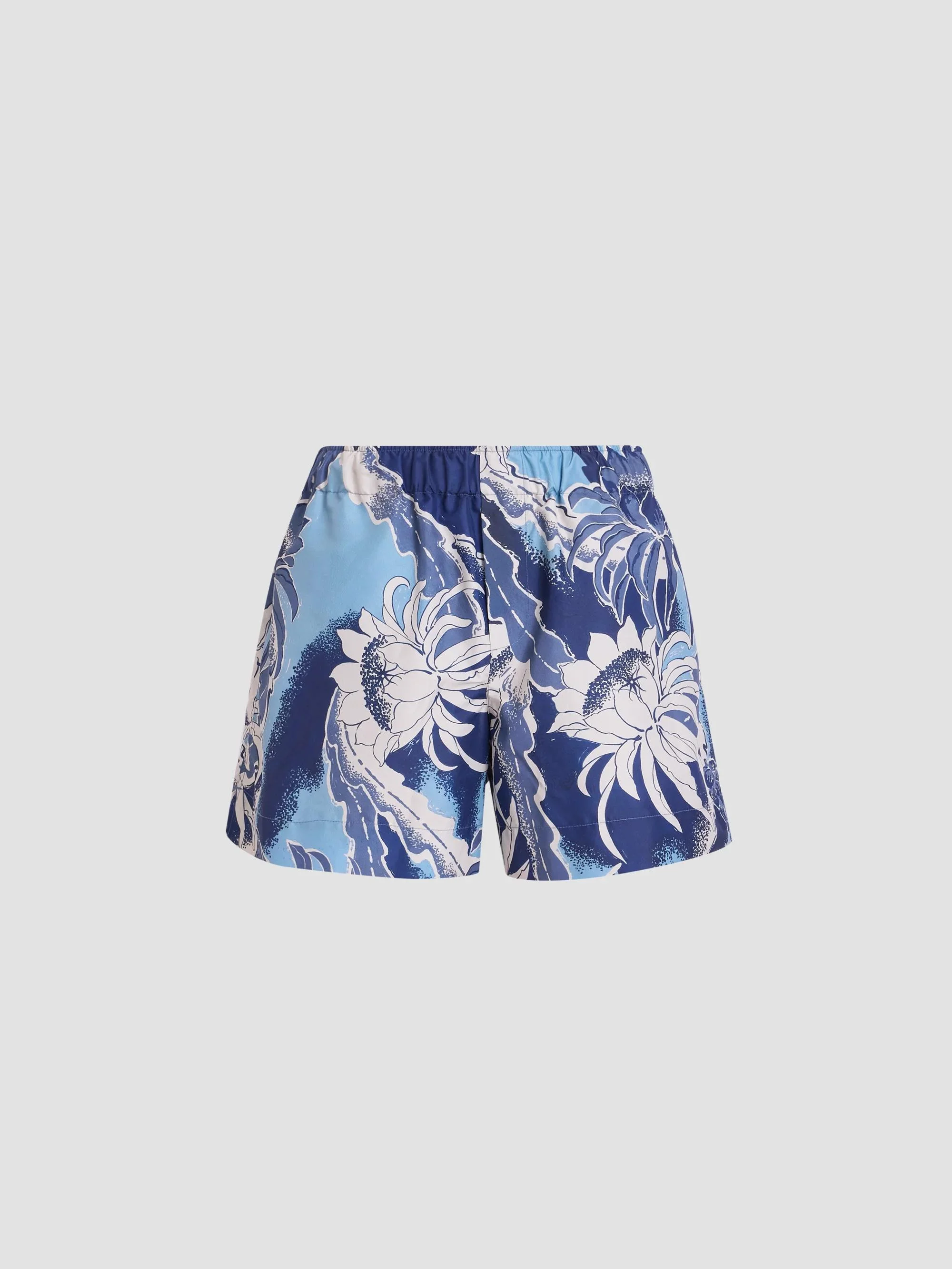 Men's Hawaiian Print Swim Shorts - Sapphire - 1