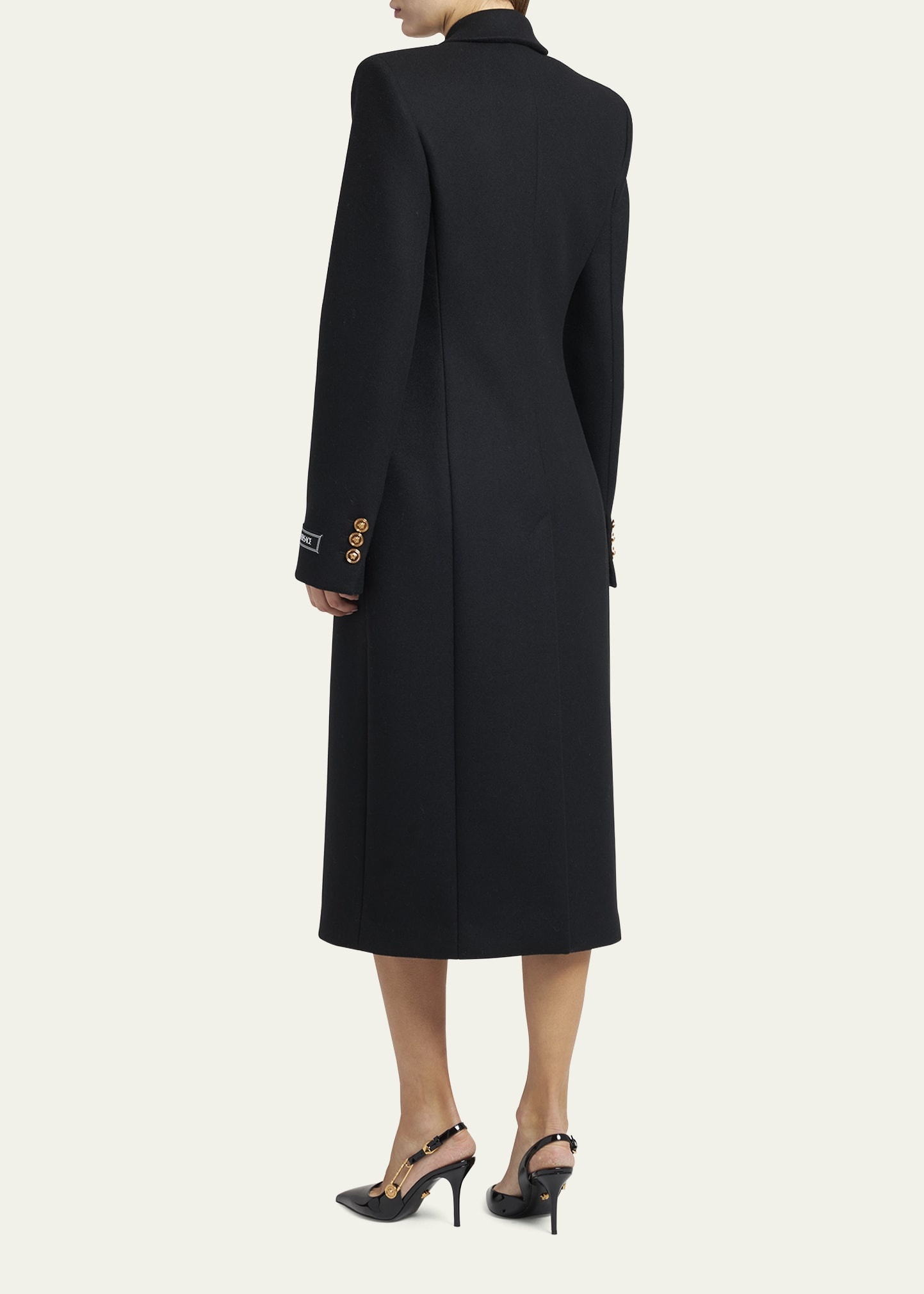 Caban Cape Light-Felted Wool Peacoat - 3