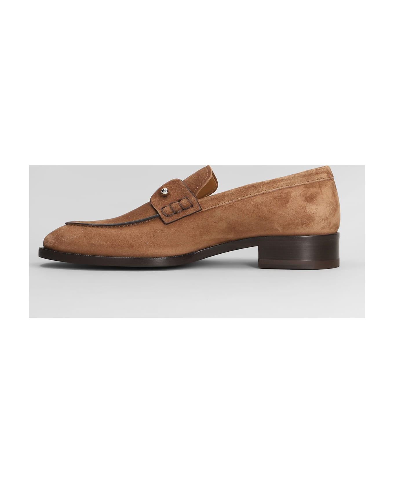 Chambelimoc Flat Loafers In Brown Suede - 3