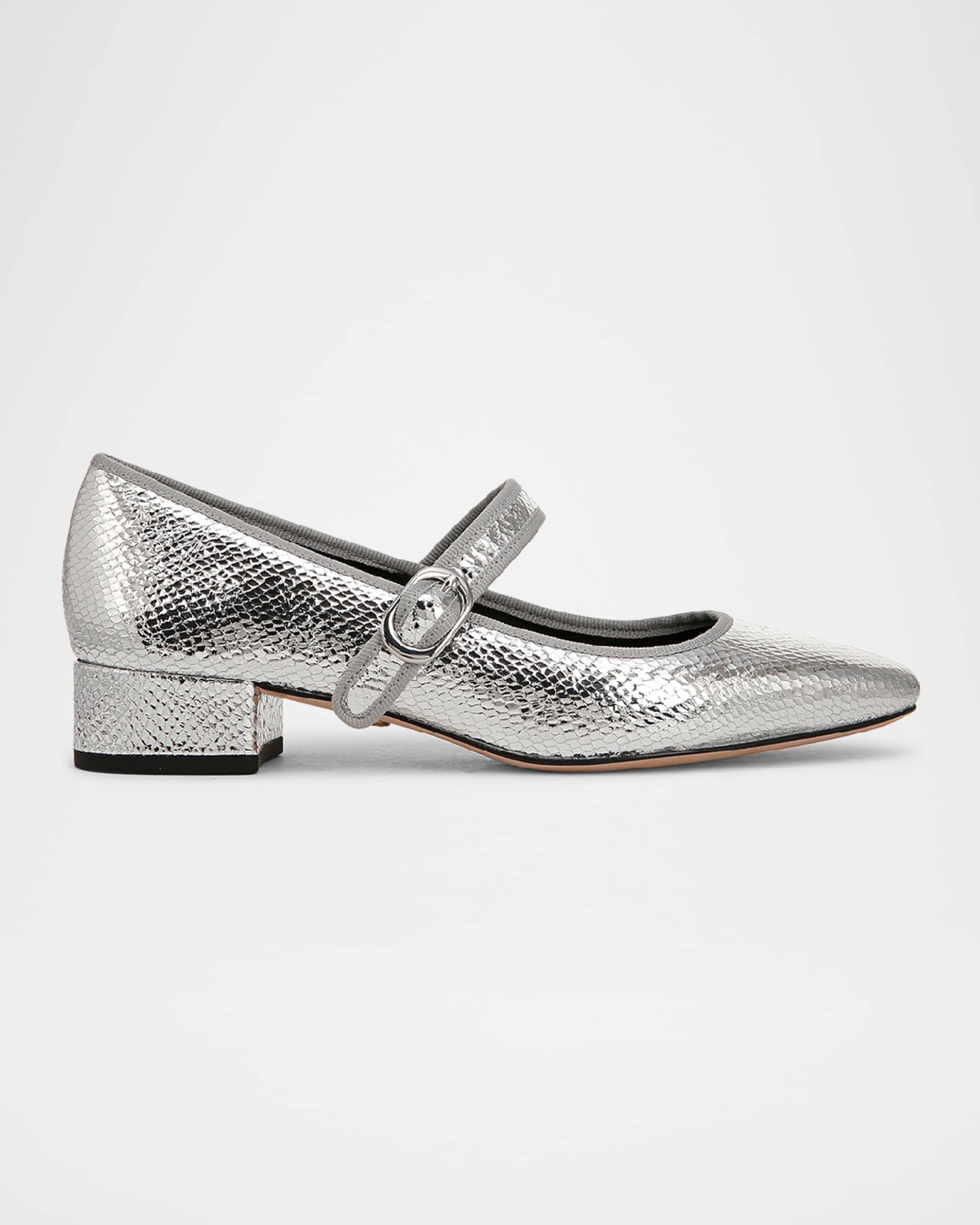 Cade Metallic Mary Jane Ballerina Pumps - 1