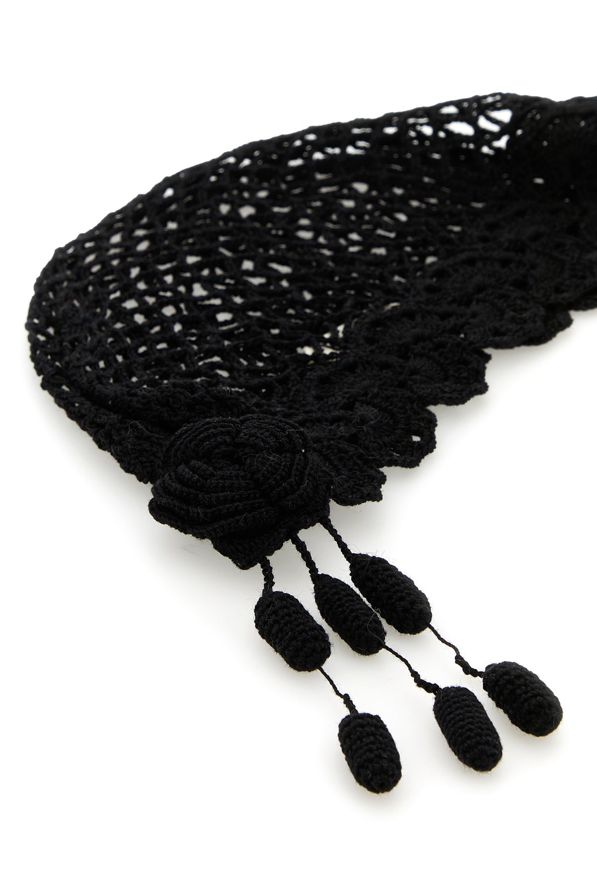 Black crochet Blossom beanie - 3