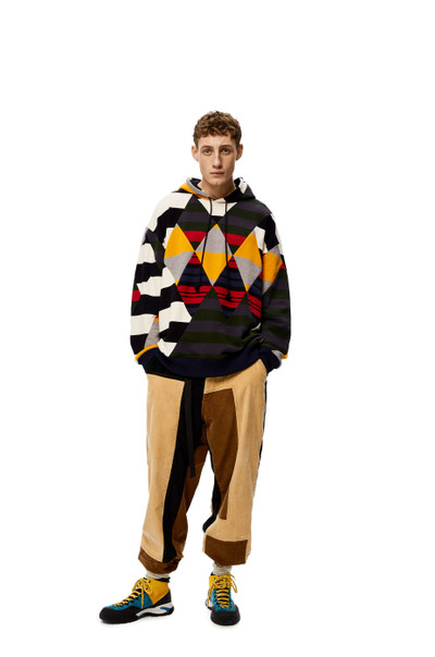 Loewe Mosaic striped hoodie in  organic cotton outlook