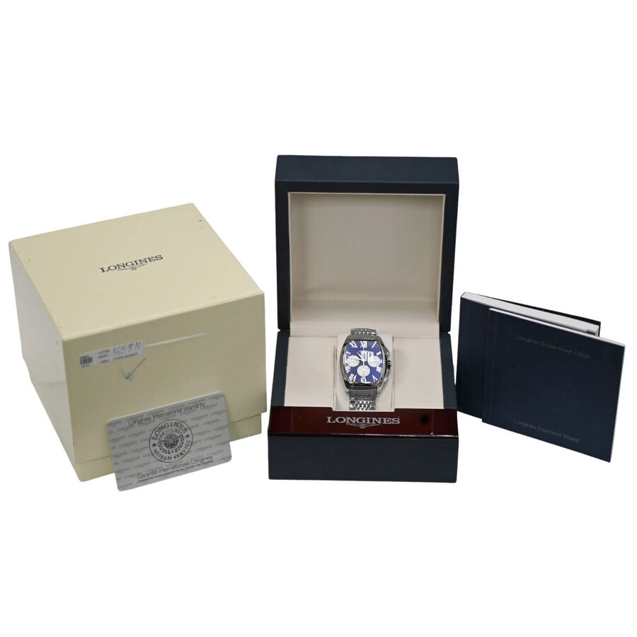 Pre-owned Longines Evidenza Chronograph Automatic Blue Dial Men's Watch L2.643.4.91.6 - 5