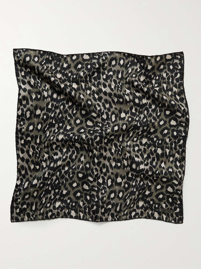 TOM FORD Leopard-Print Silk-Twill Pocket Square outlook