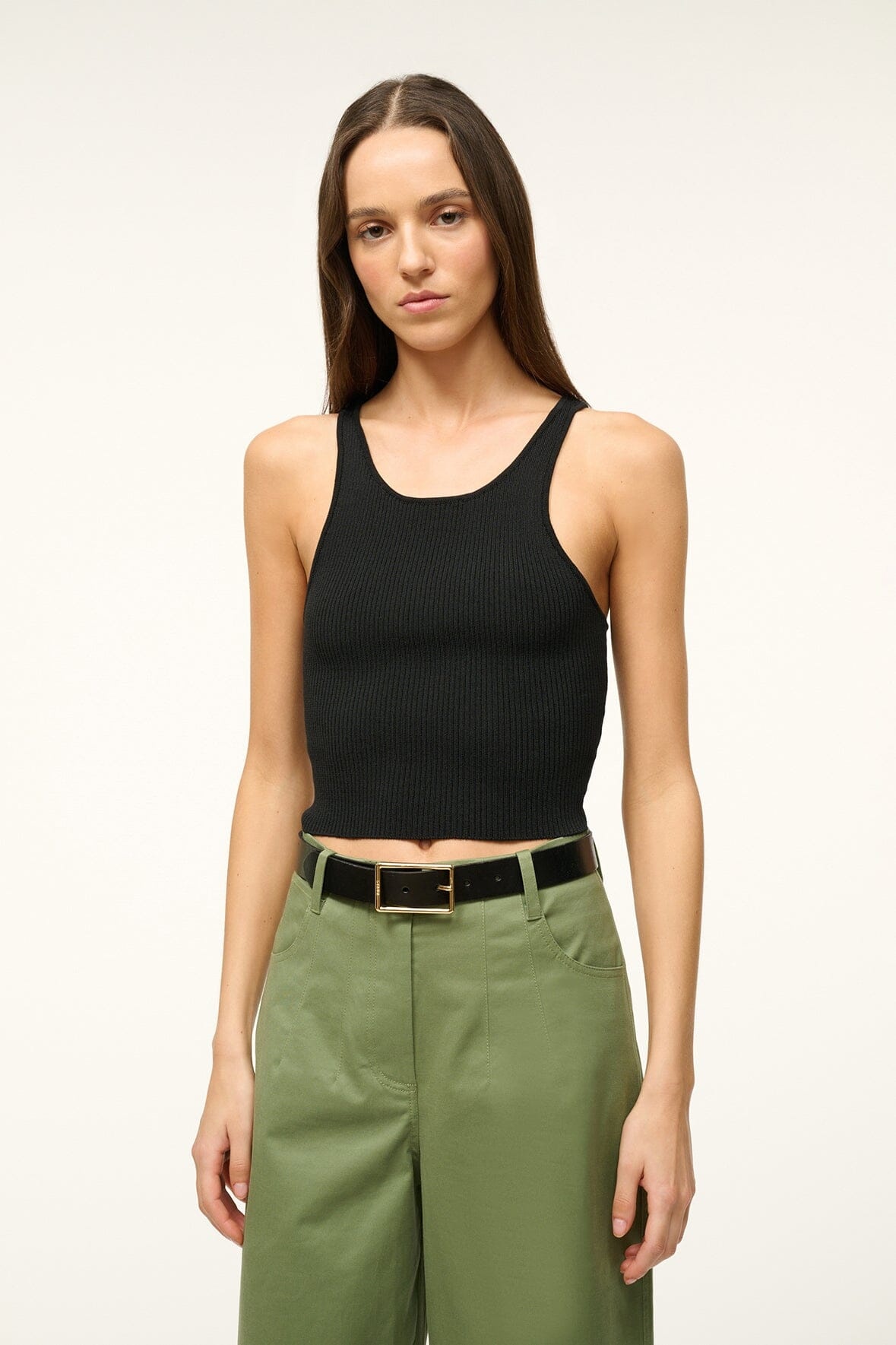 STAUD JEANS BELT - BLACK YELLOW GOLD - 2