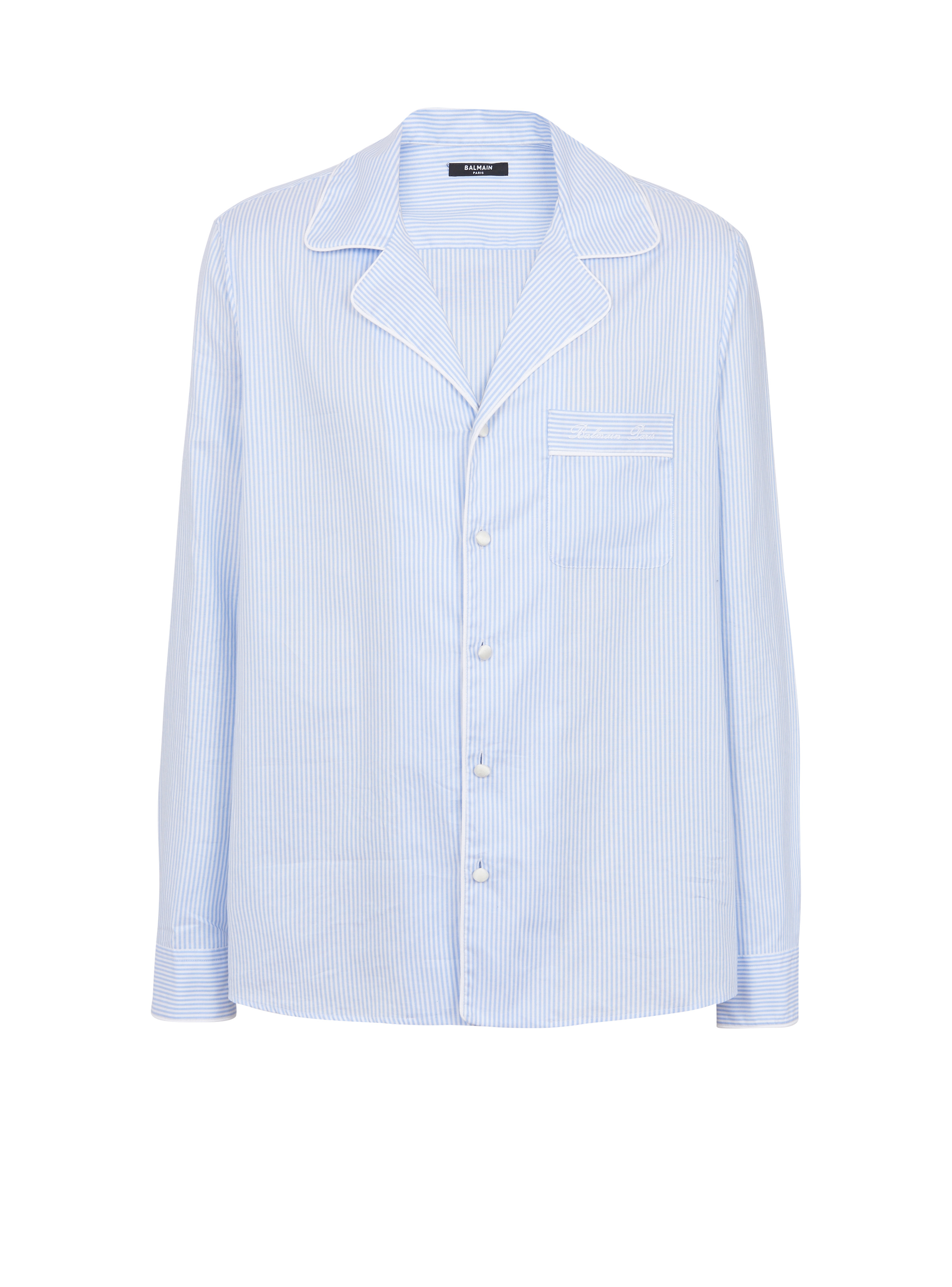 BALMAIN - BALMAIN バルマン 長袖シャツ ホワイト コットン S 95-104 BA 9912-I01 4c069792 Balmain Cotton shirt with pocket | Men's Clothing | Vitkac