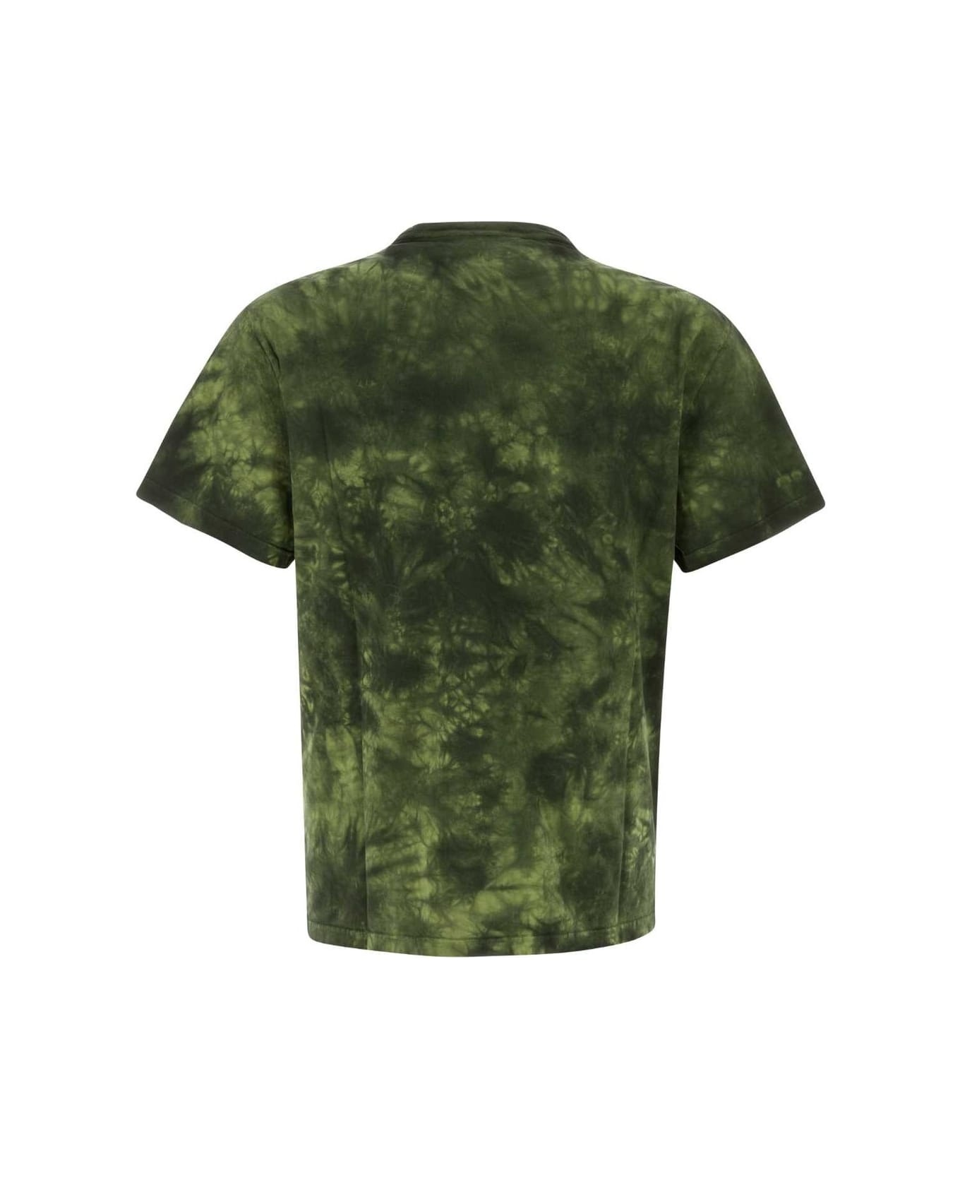 Skull Embroidered Tie-dyed T-shirt - 2