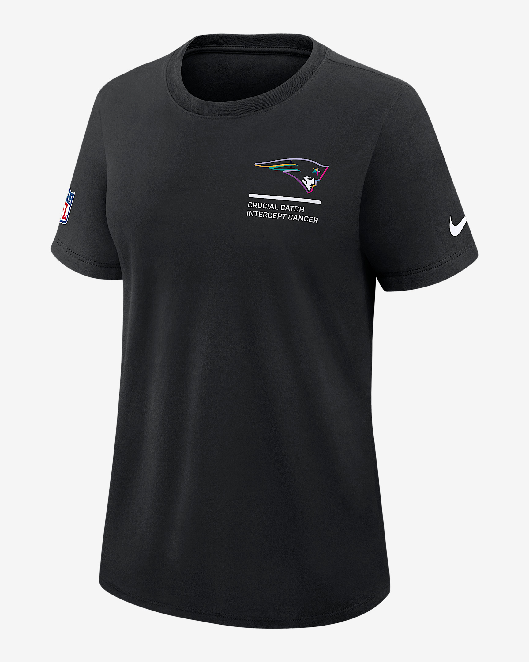 New England Patriots Crucial Catch Women's Nike Dri-FIT NFL T-Shirt - 1