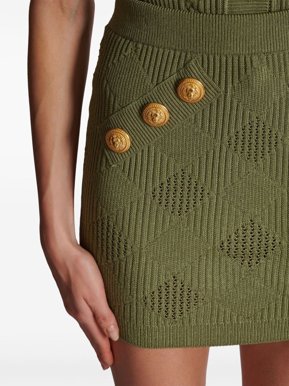 check-pattern mini skirt - 7