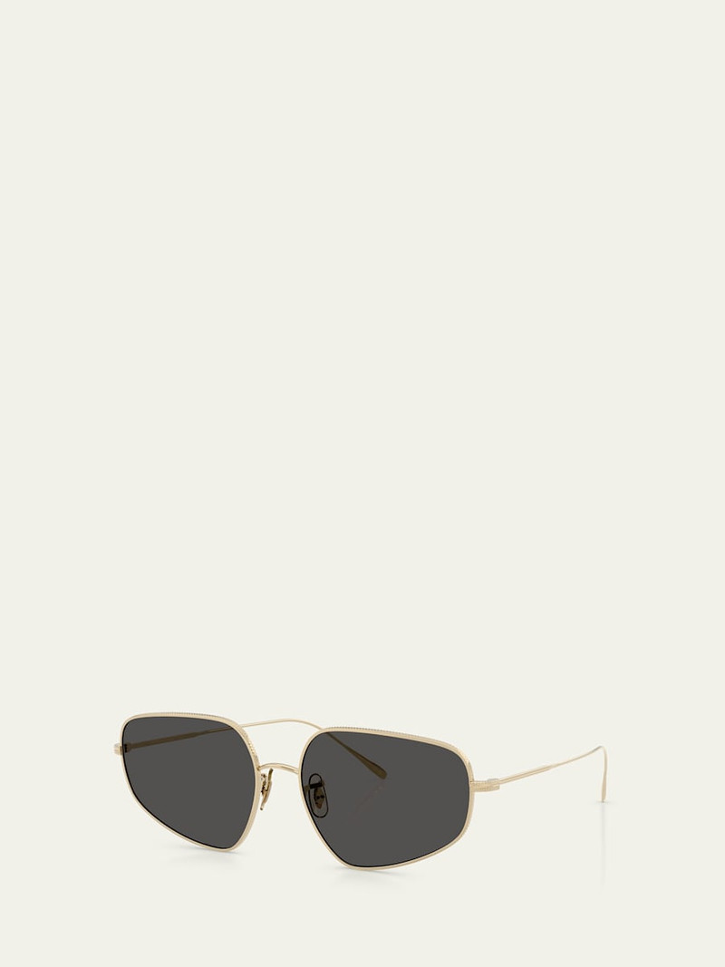 Oliver Peoples OV1356S Rectangular Metal Sunglasses outlook