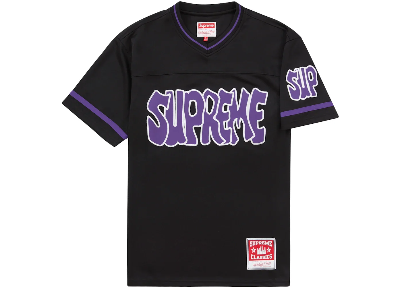 Supreme Mitchell & Ness Football Jersey Black - 1
