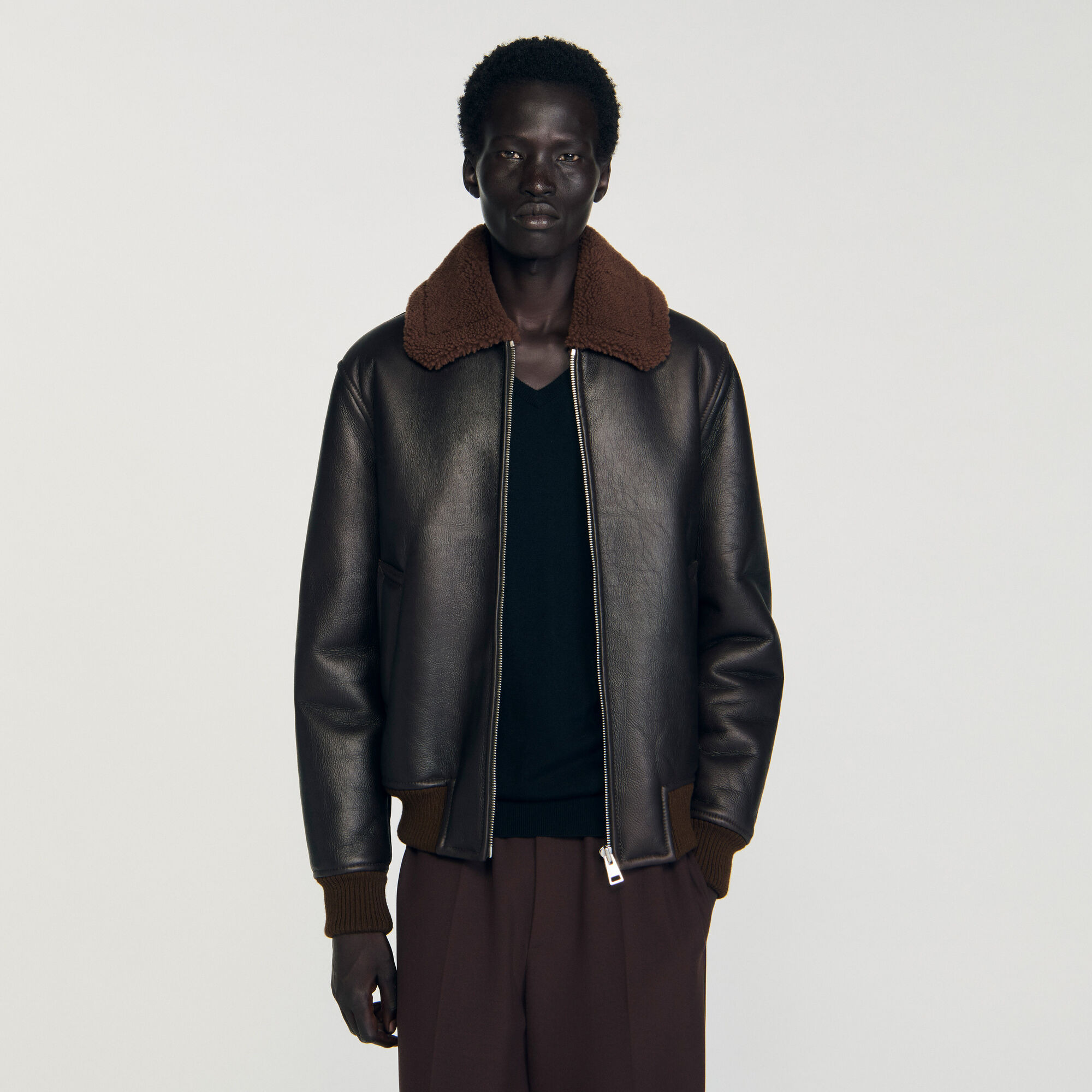 REVERSED LEATHER JACKET - 4