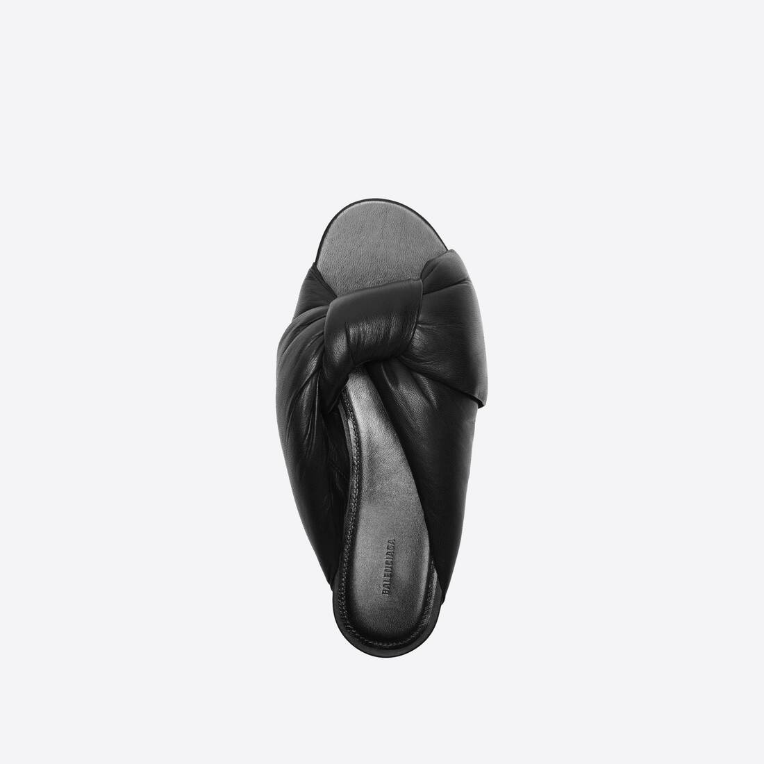 Women's Drapy Flat Sandal in Black - 4
