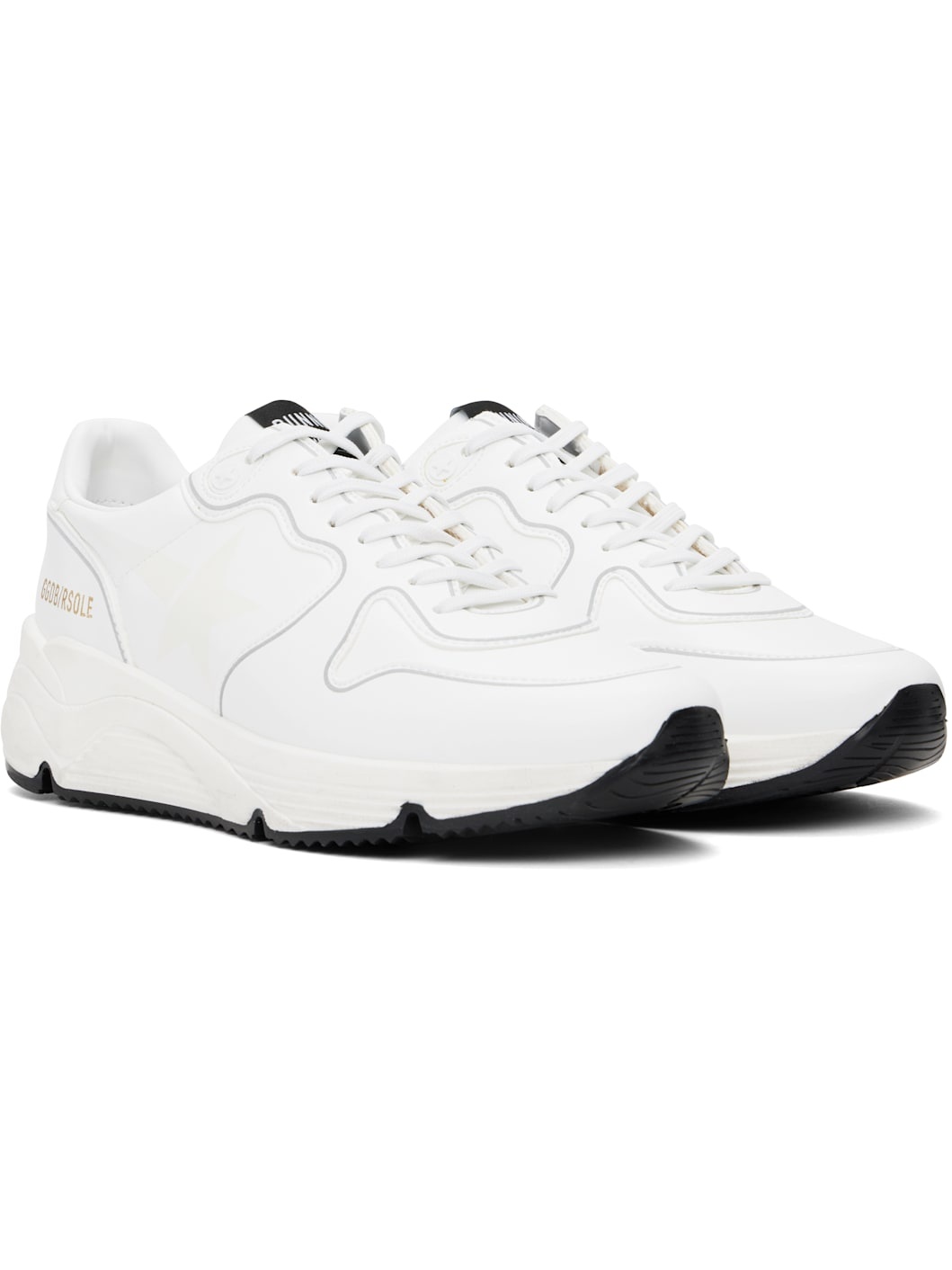 White Bio-Based Running Sole Sneakers - 4