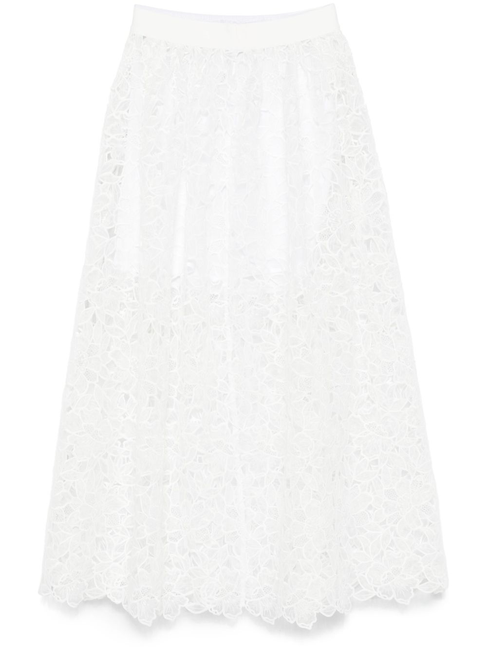 floral-lace maxi skirt - 1