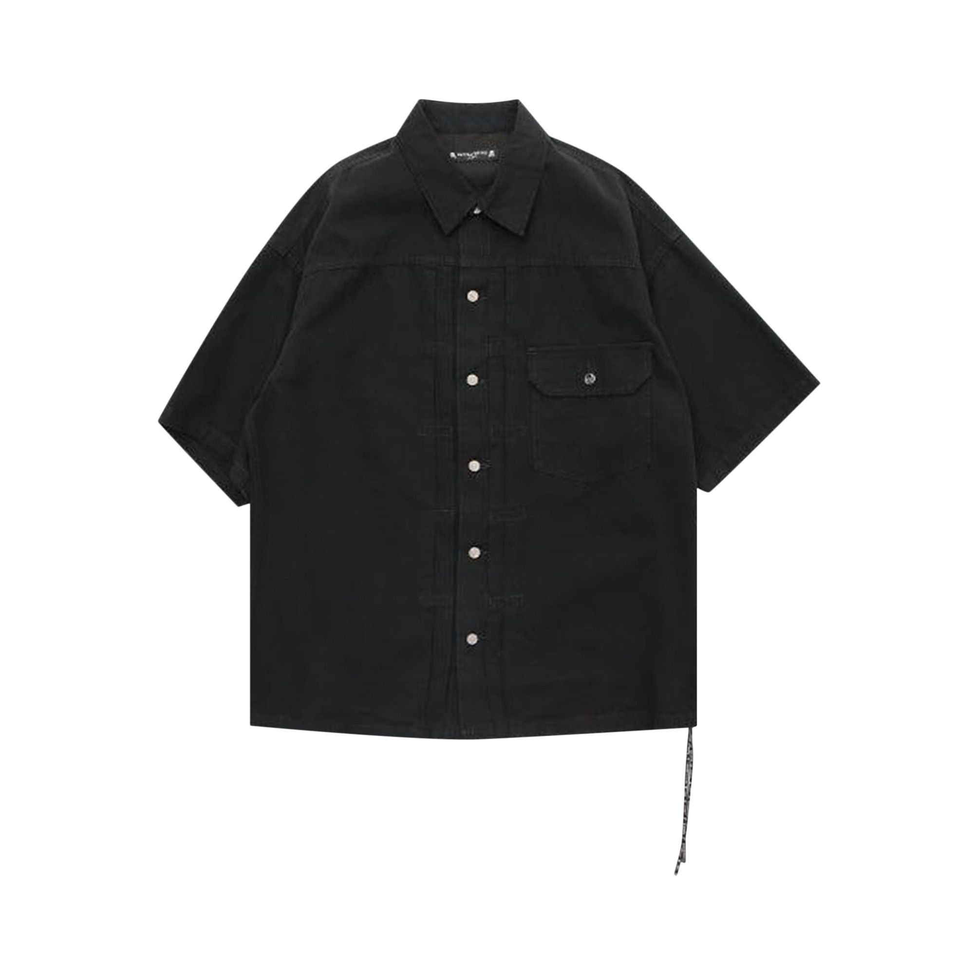 Mastermind World 1st Short-Sleeve Denim Shirt 'Black' - 1