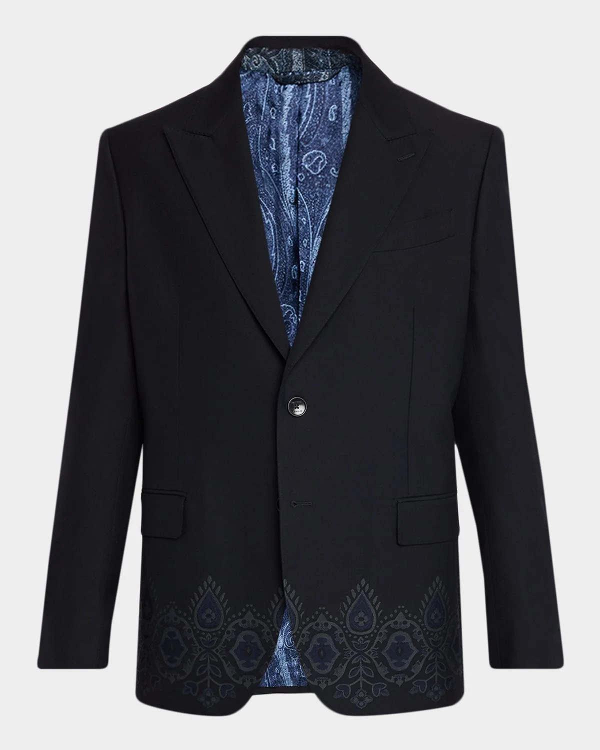 Men's Wool-Cotton Paisley Sport Coat - 1