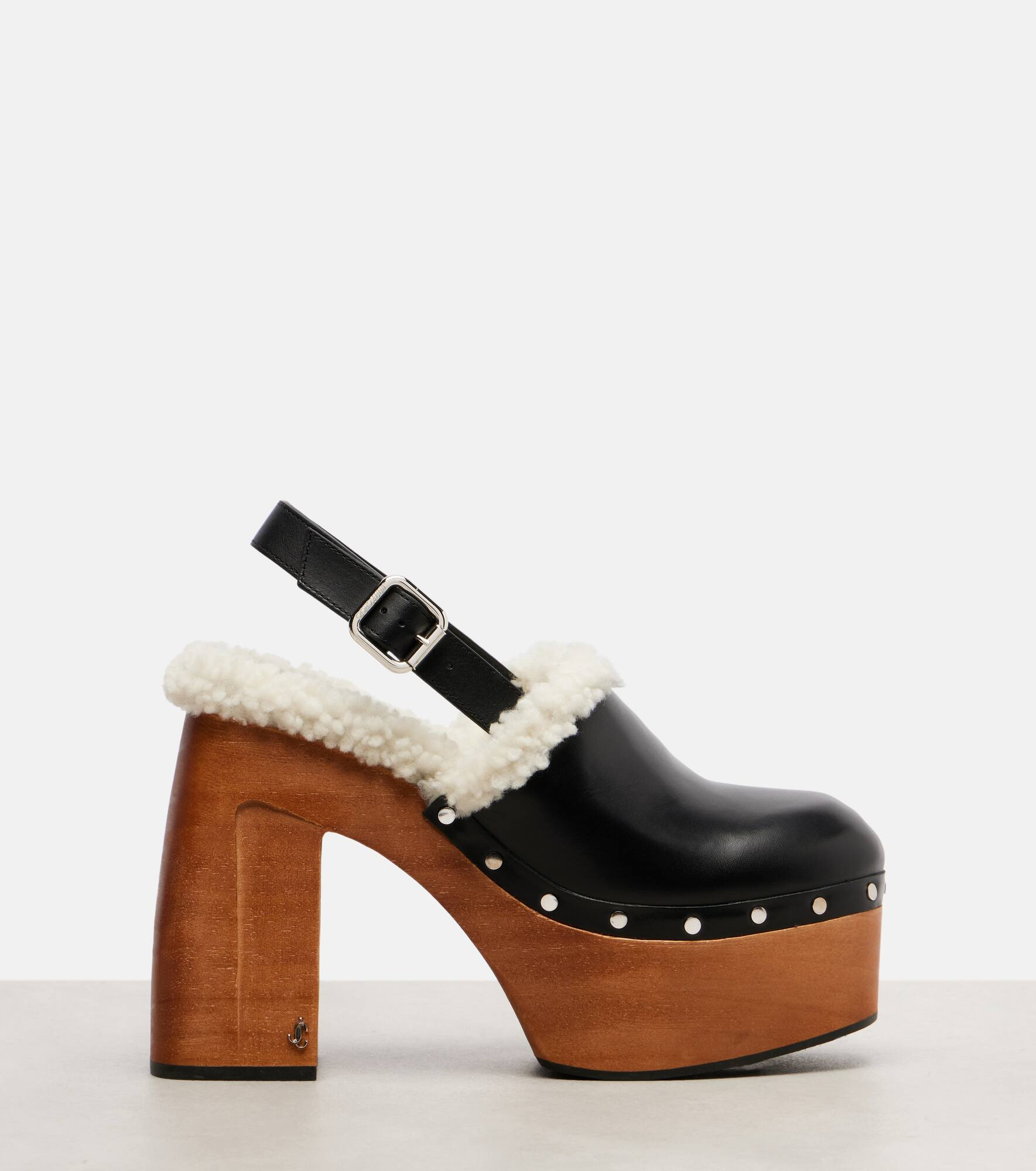 Alida 135 leather platform clogs - 4