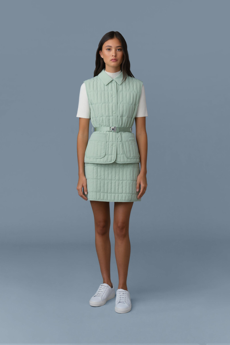 HELIA Light Down Vertical Quilted Vest 3