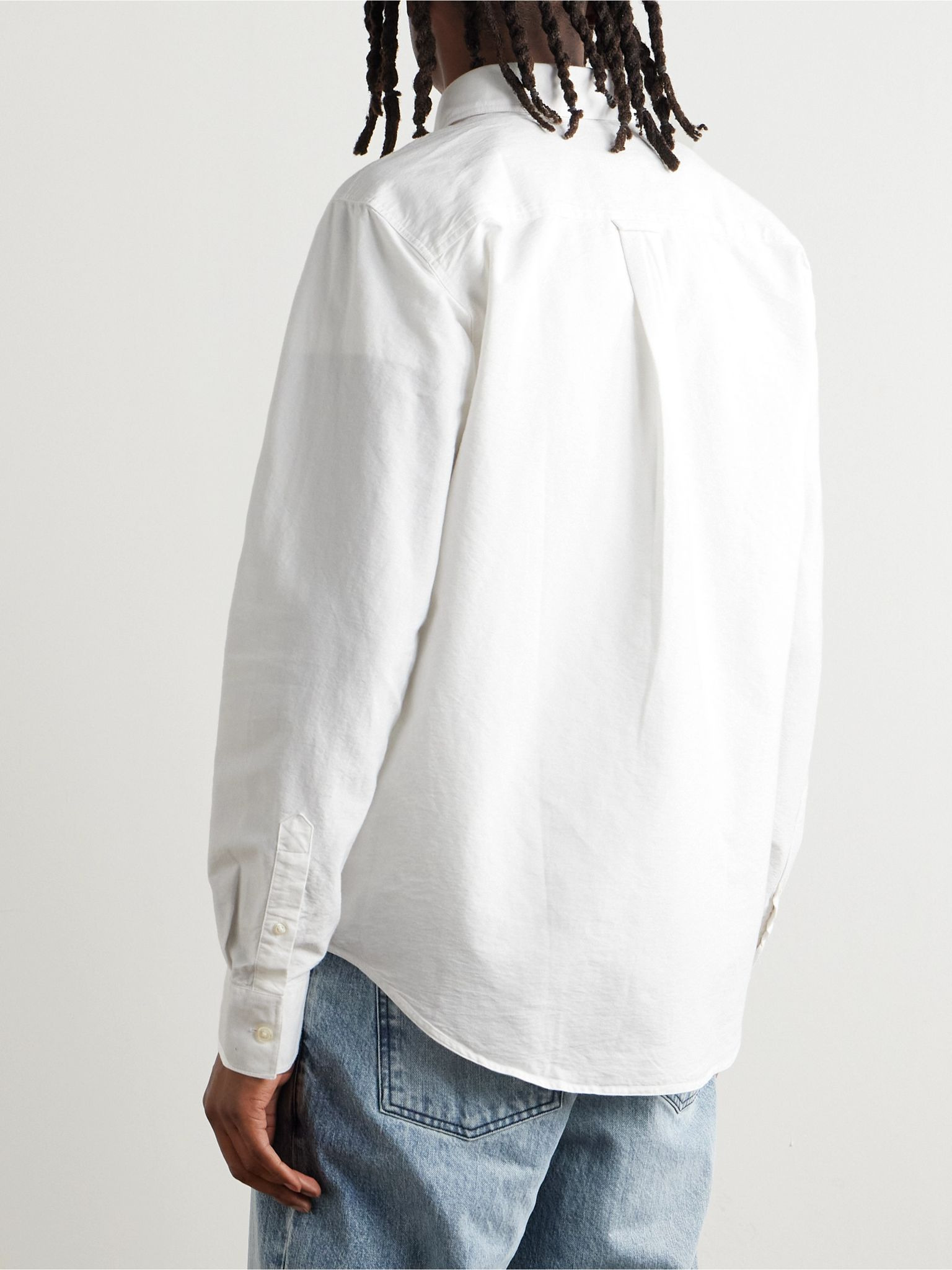 Colby 5910 Button-Down Collar Organic Cotton Oxford Shirt White - 3