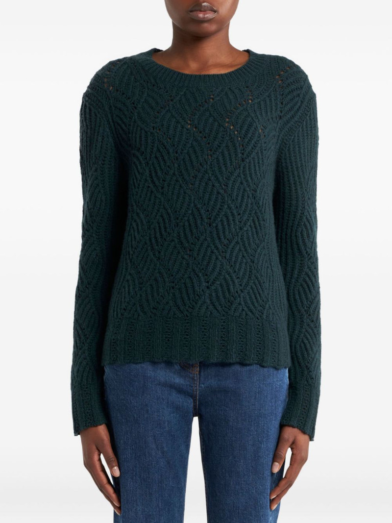 Etro perforated pattern cashmere sweater outlook