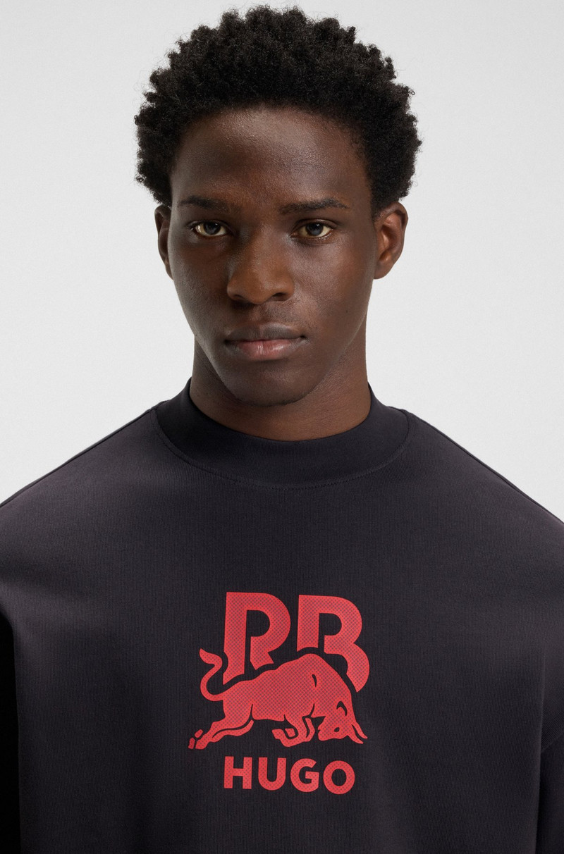 HUGO X RB COTTON T-SHIRT WITH BULL GRAPHICS 3