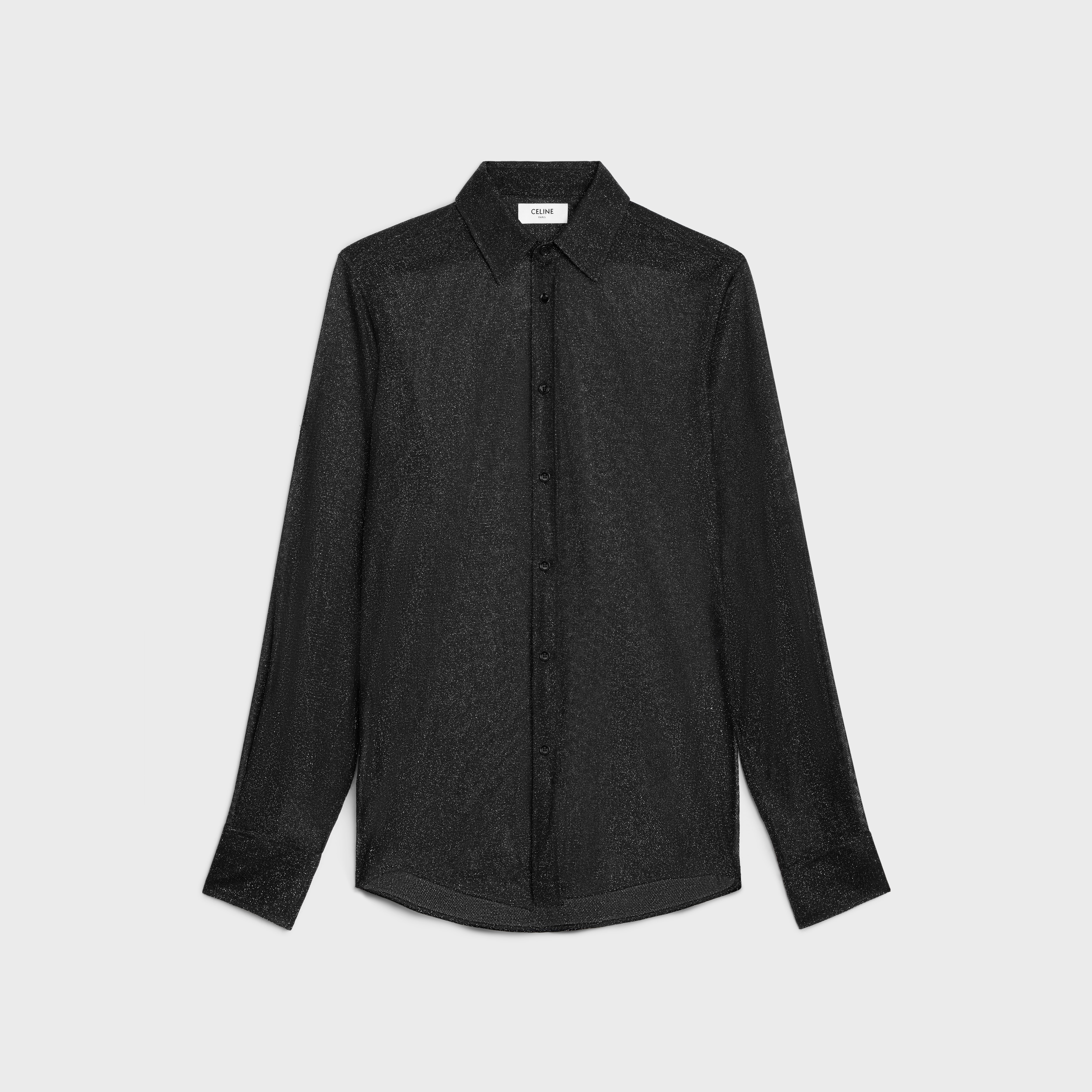loose carnaby shirt in lurex mesh - 1