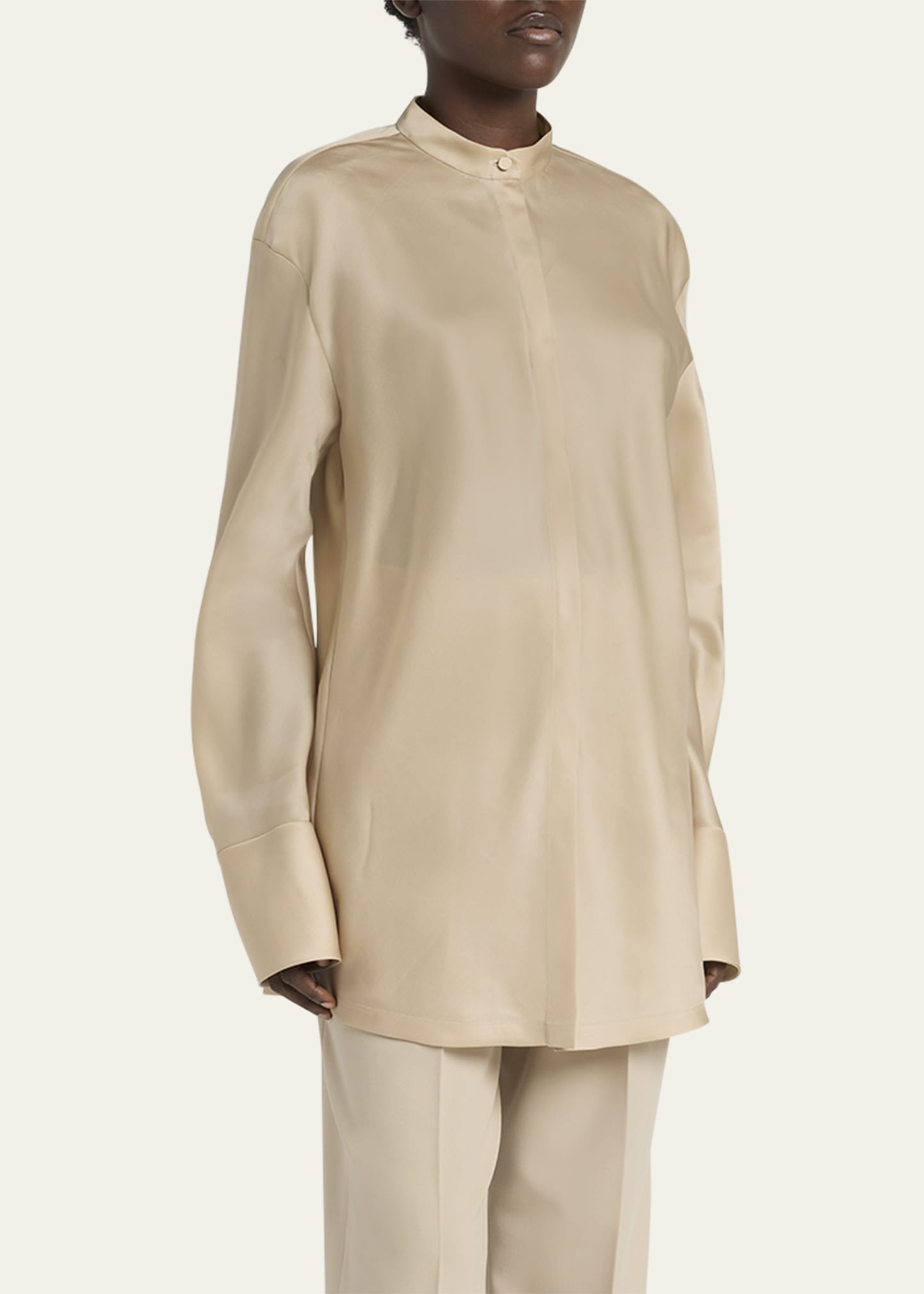 Organdy Button Down Blouse - 4