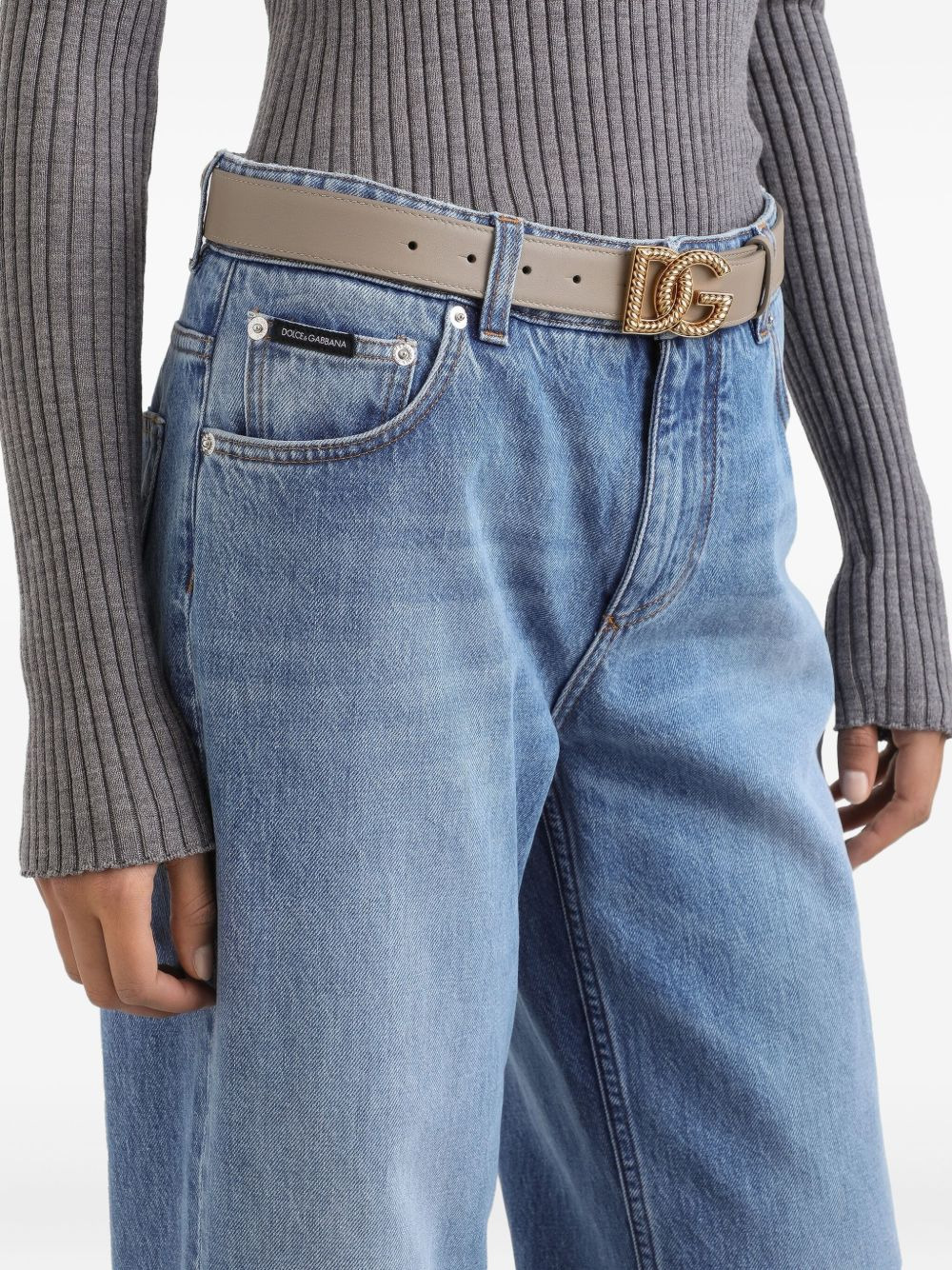 logo-plaque jeans - 5