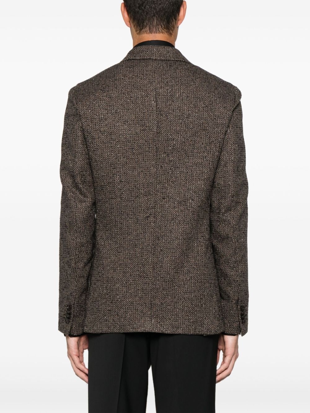 interwoven-design blazer - 4