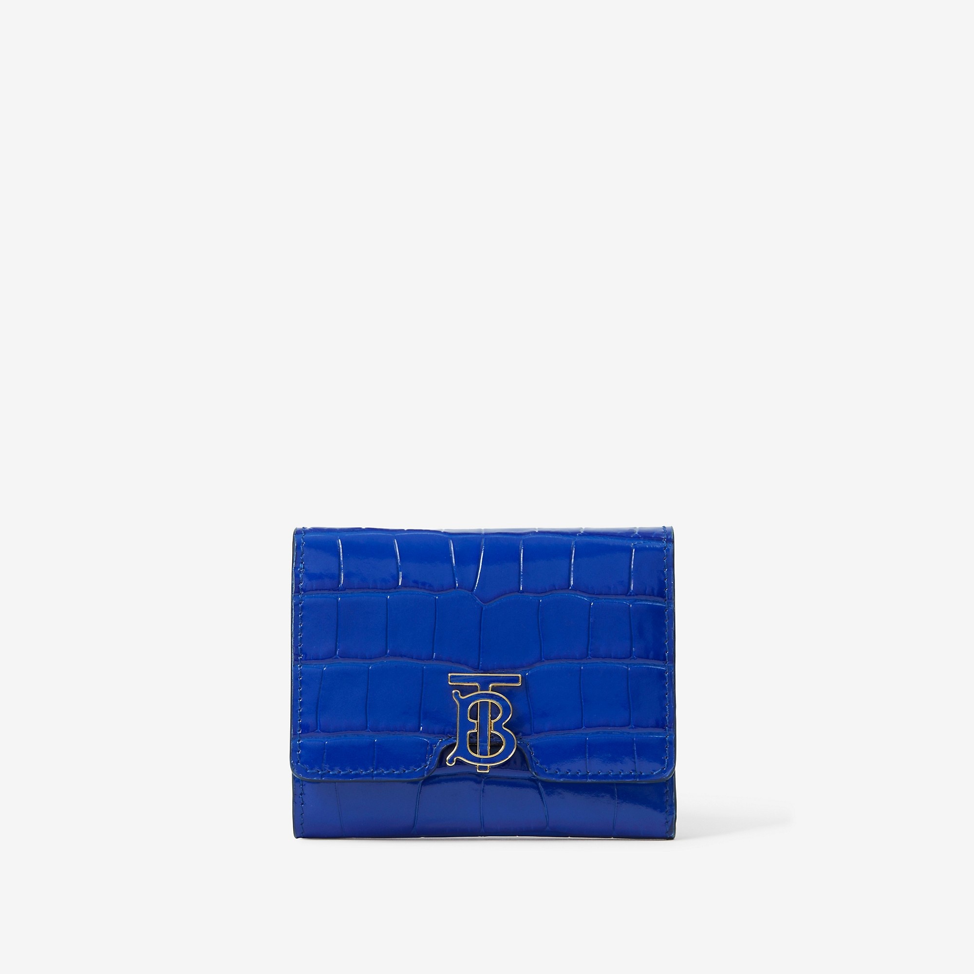 Embossed Leather TB Compact Wallet - 1