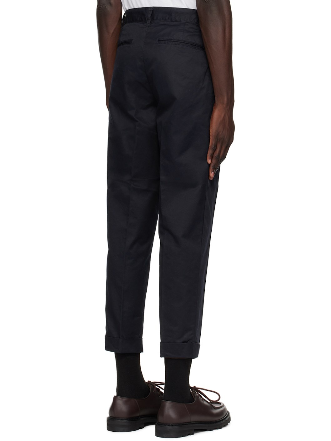 Navy 1 Pleat 80/3 Trousers - 3