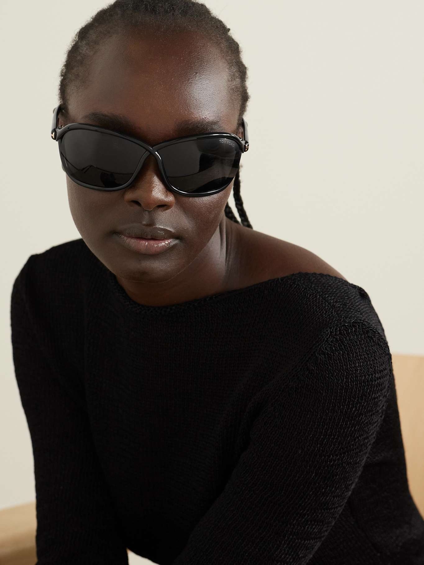 TOM FORD Fernanda round frame acetate sunglasses REVERSIBLE