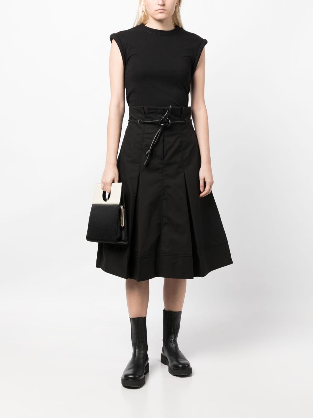 Origami high-waisted midi skirt - 2