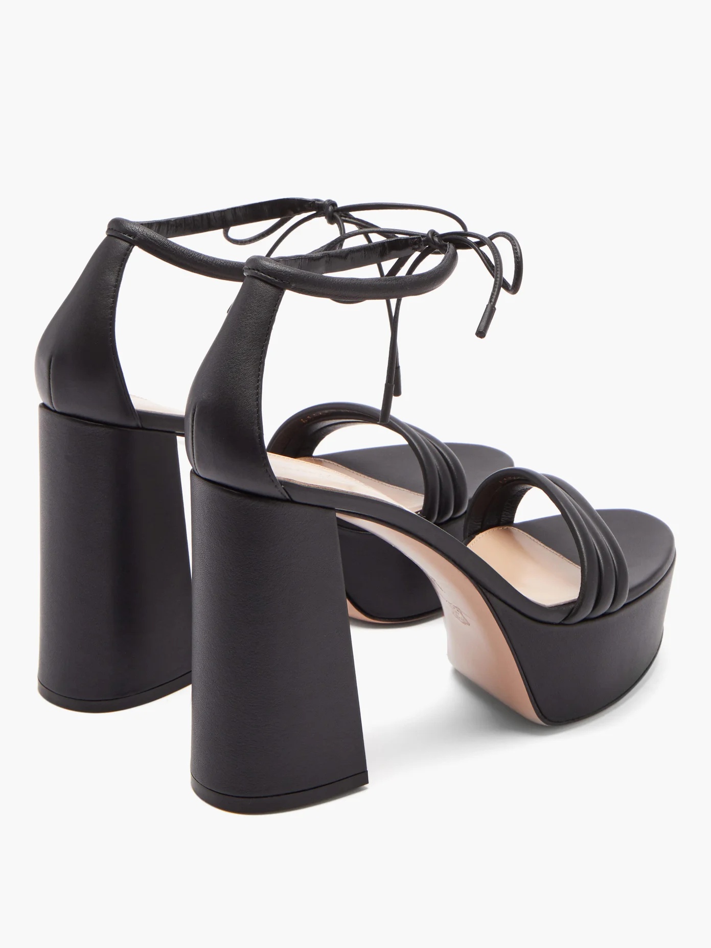 Sydney 70 leather platform sandals - 4