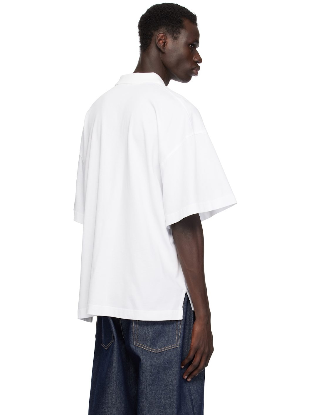 White Short-Sleeve Polo - 3