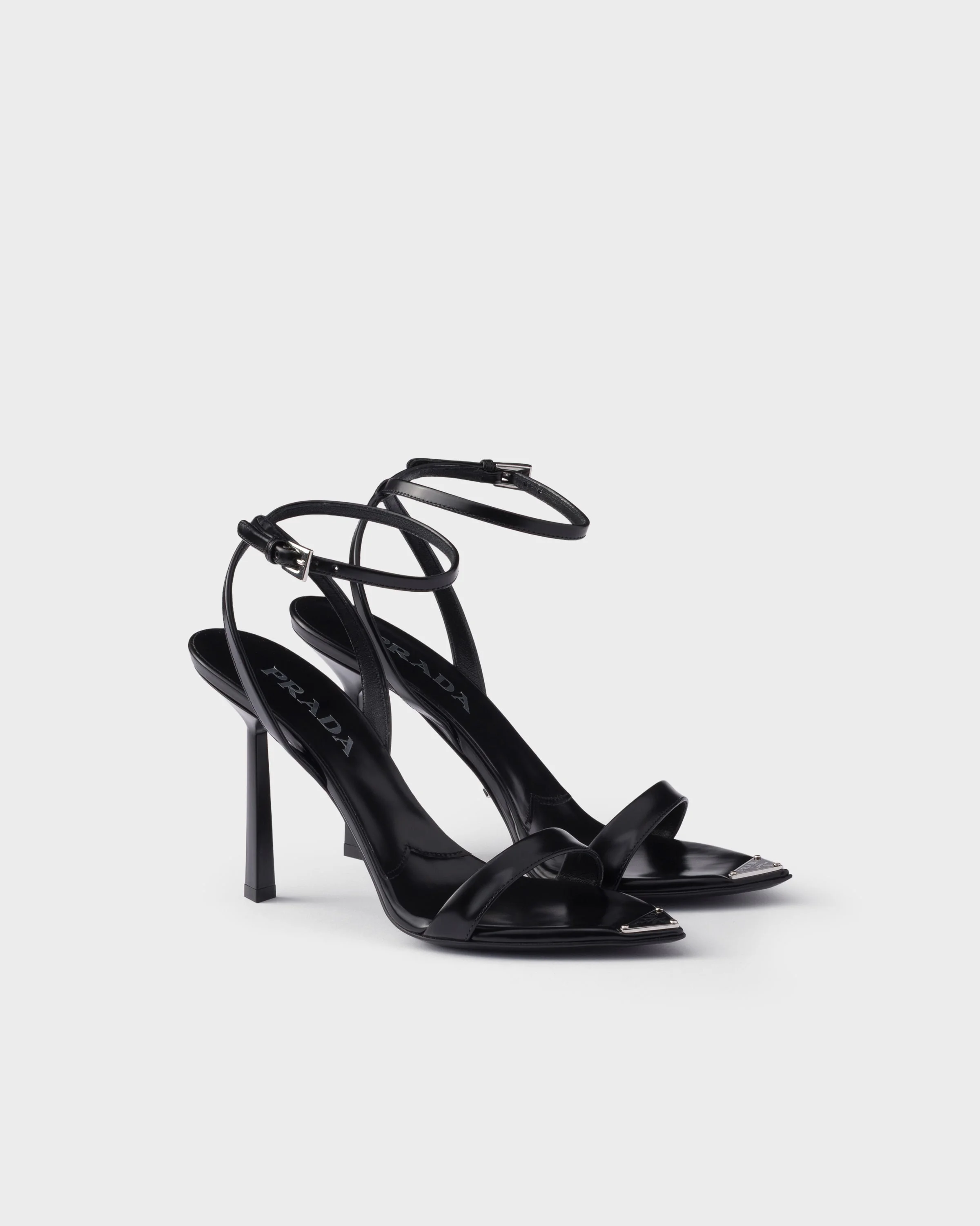 Brushed leather sandals - 1